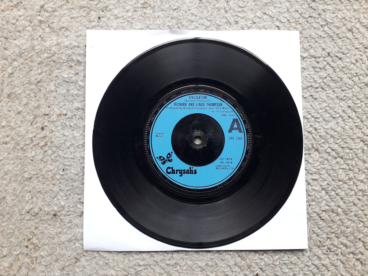 Richard & Linda Thompson-Georgie On A Spree/Civilisation 7" (CHS 2369)