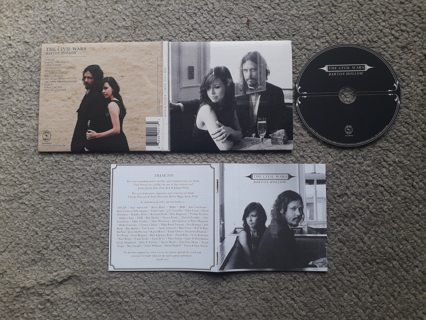 The Civil Wars-Barton Hollow CD Digipak