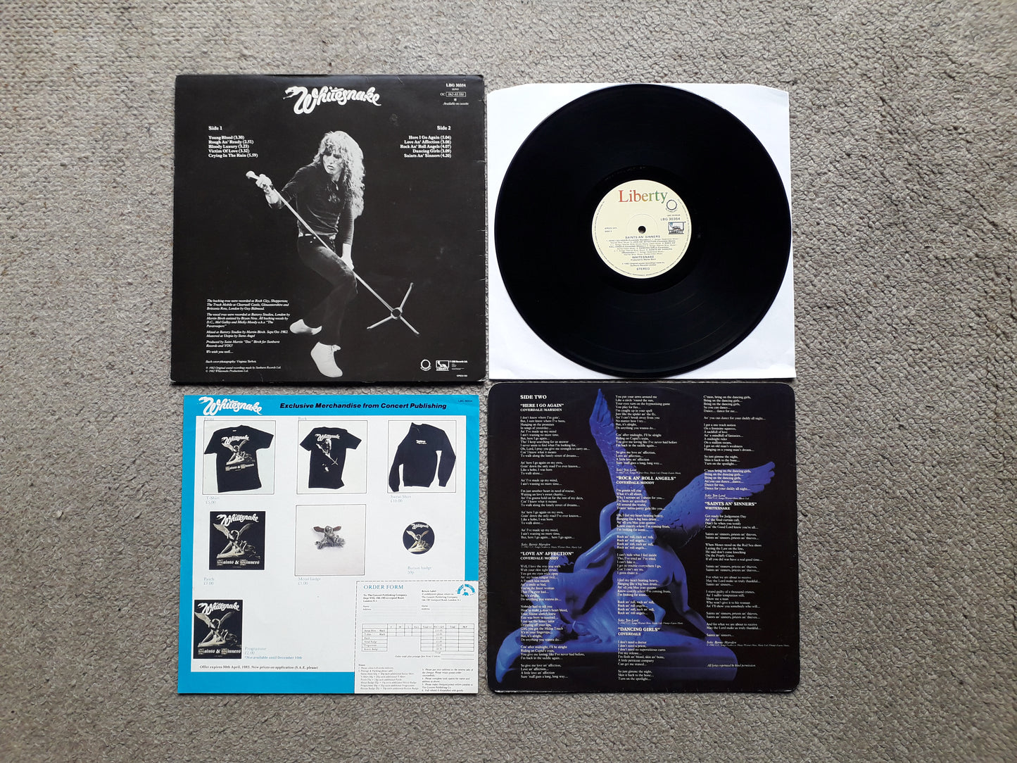 Whitesnake-Saints & Sinners LP (LBG 30354)