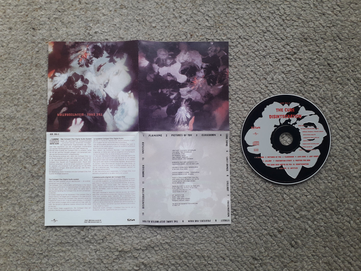 The Cure-Disintegration CD (839 353-2)