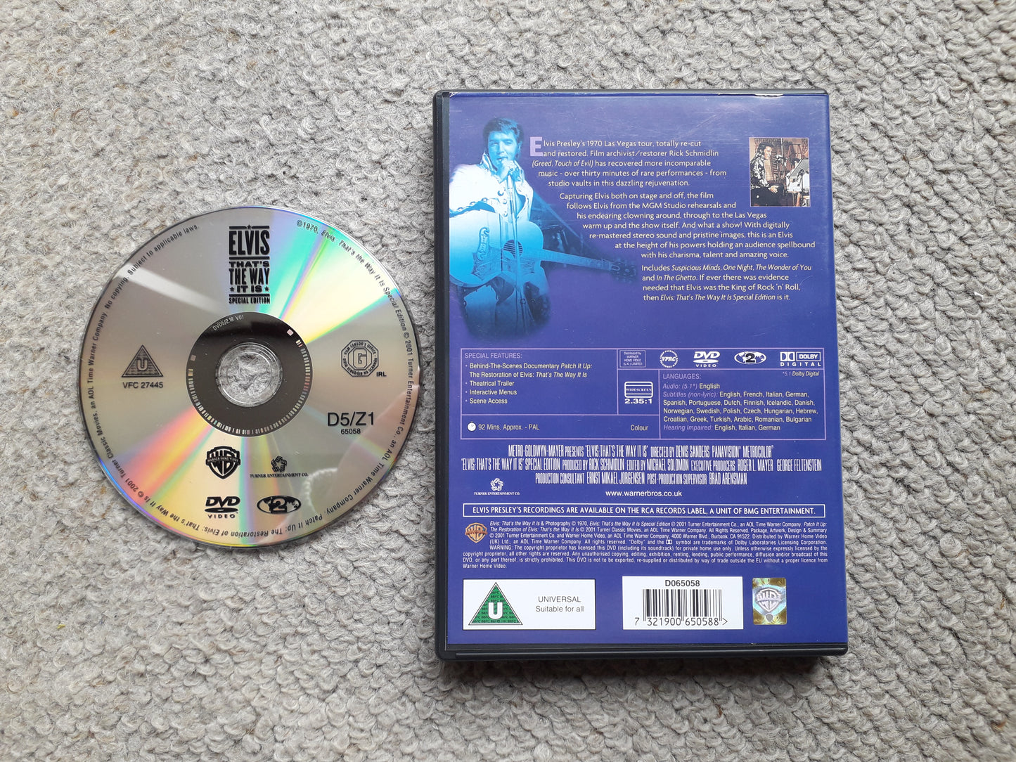 Elvis Presley - That's The Way It Is 'Special Edition' (DVD, 2001)