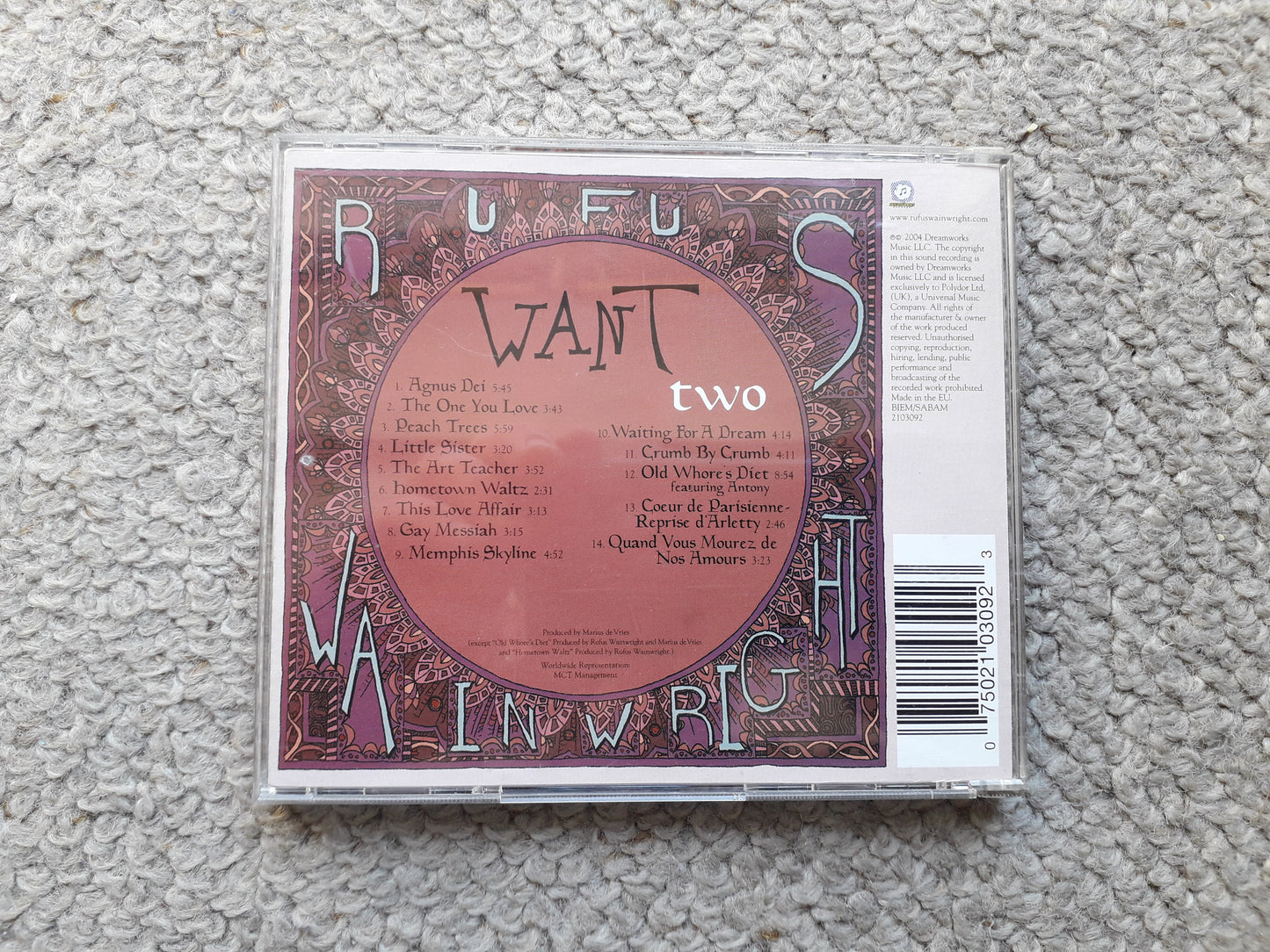 Rufus Wainwright-Want Two 'Special Edition' CD (