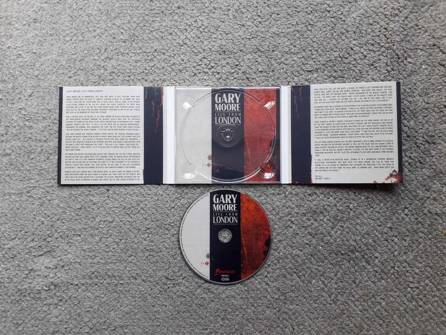 Gary Moore-Live From London CD (PRO 7605 2 Dijipack)