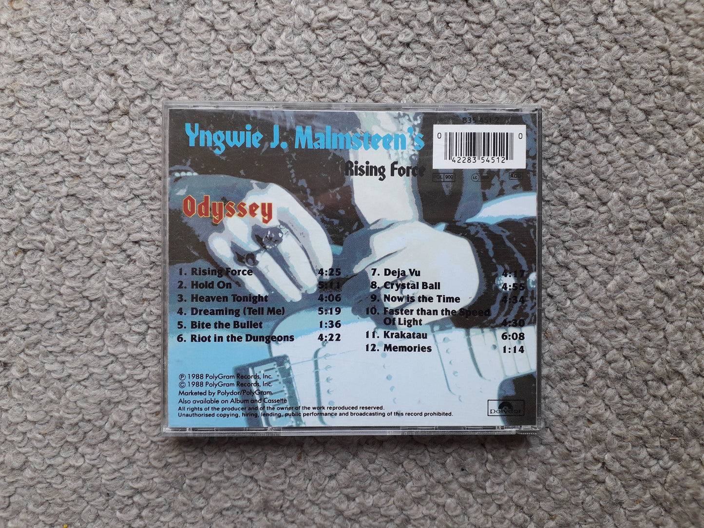 Yngwie J. Malmsteen's Rising Force – Odyssey CD (835 451-2)
