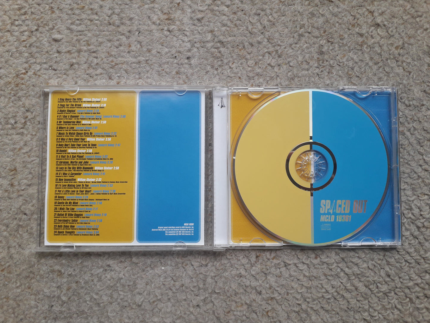 Leonard Nimoy & William Shatner – Spaced Out (The Very Best Of..) CD (MCLD 18361)