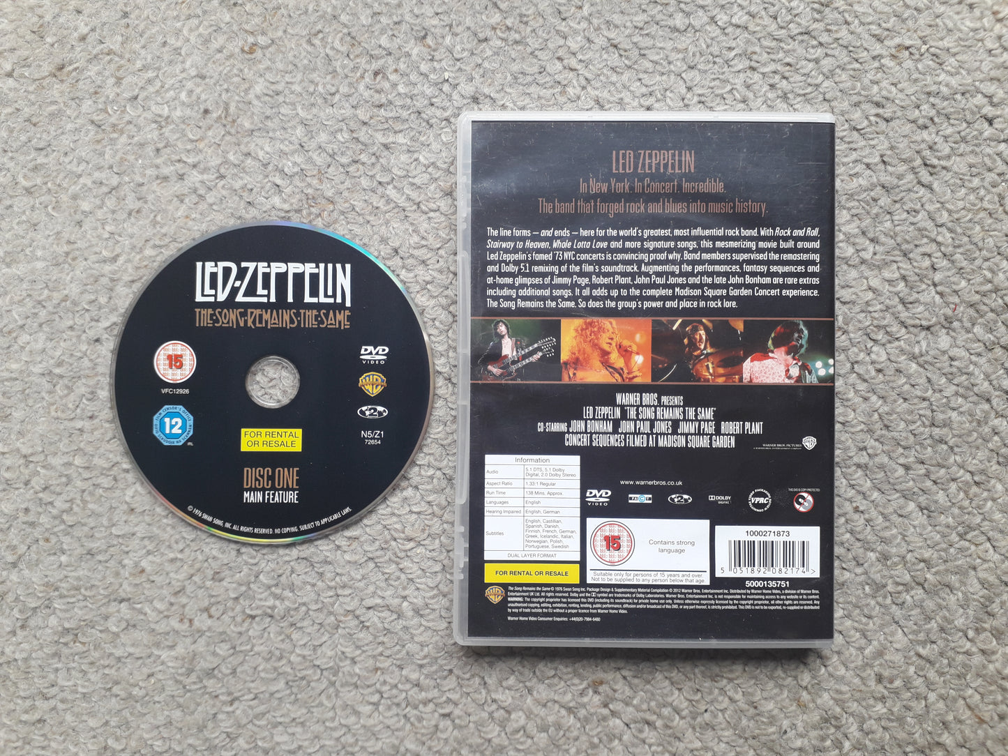 Led Zeppelin-The Song Remains The Same DVD (1000271873)