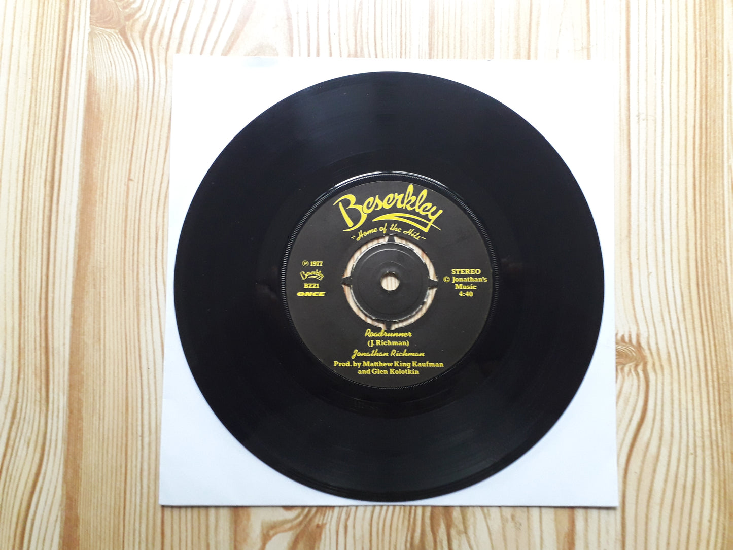 Jonathan Richman-Roadrunner Once 7" (BZZ1)