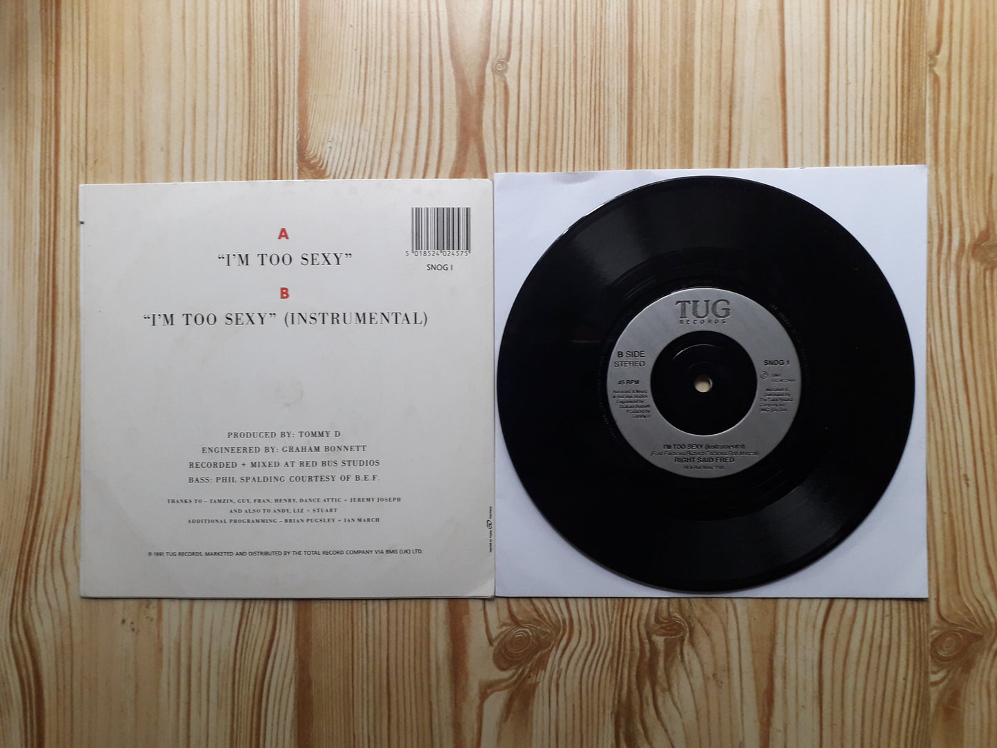 Right Said Fred-I'm Too Sexy 7" (SNOG 1)