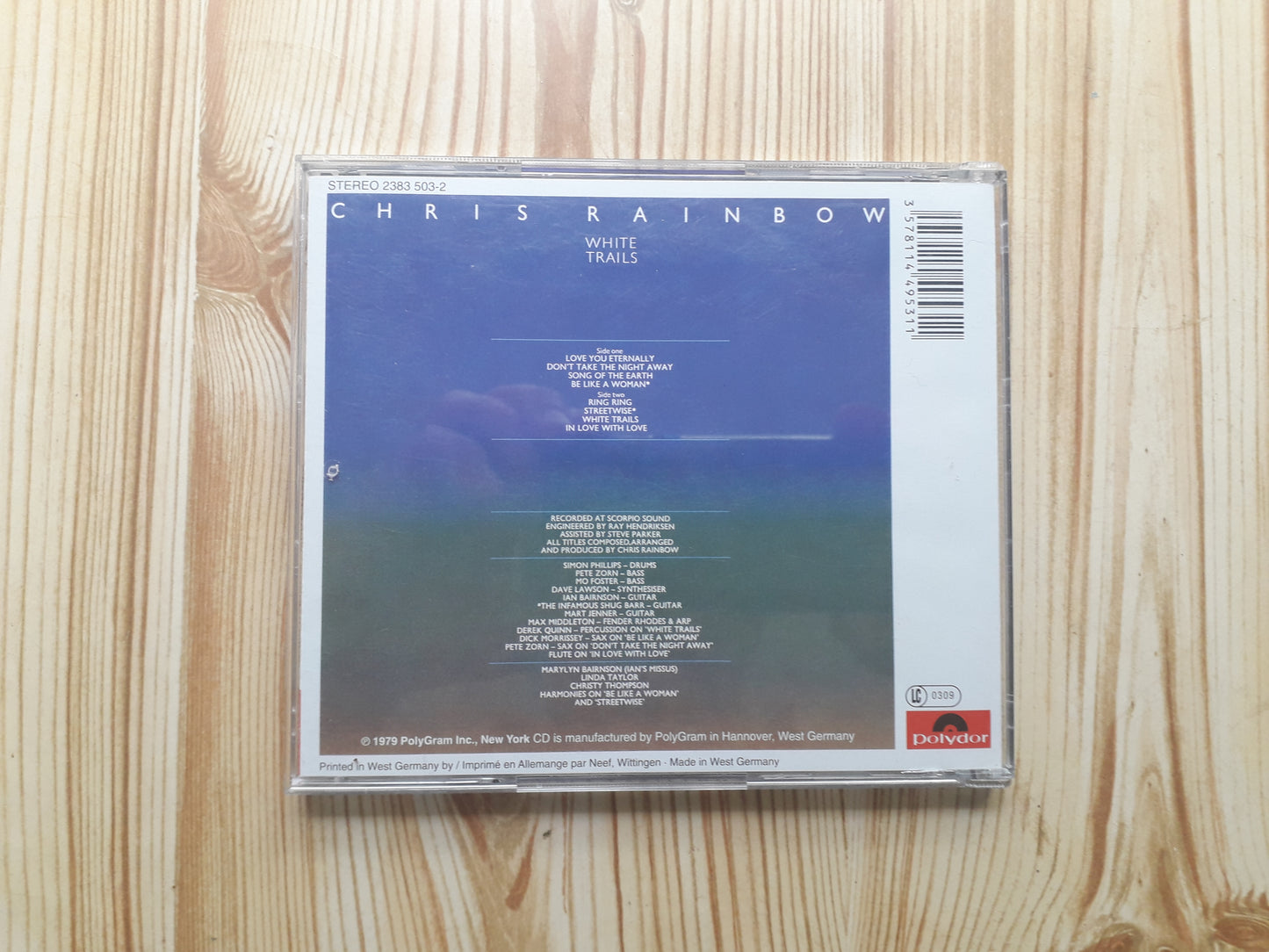 Chris Rainbow-White Trails CD (2383 503-2)