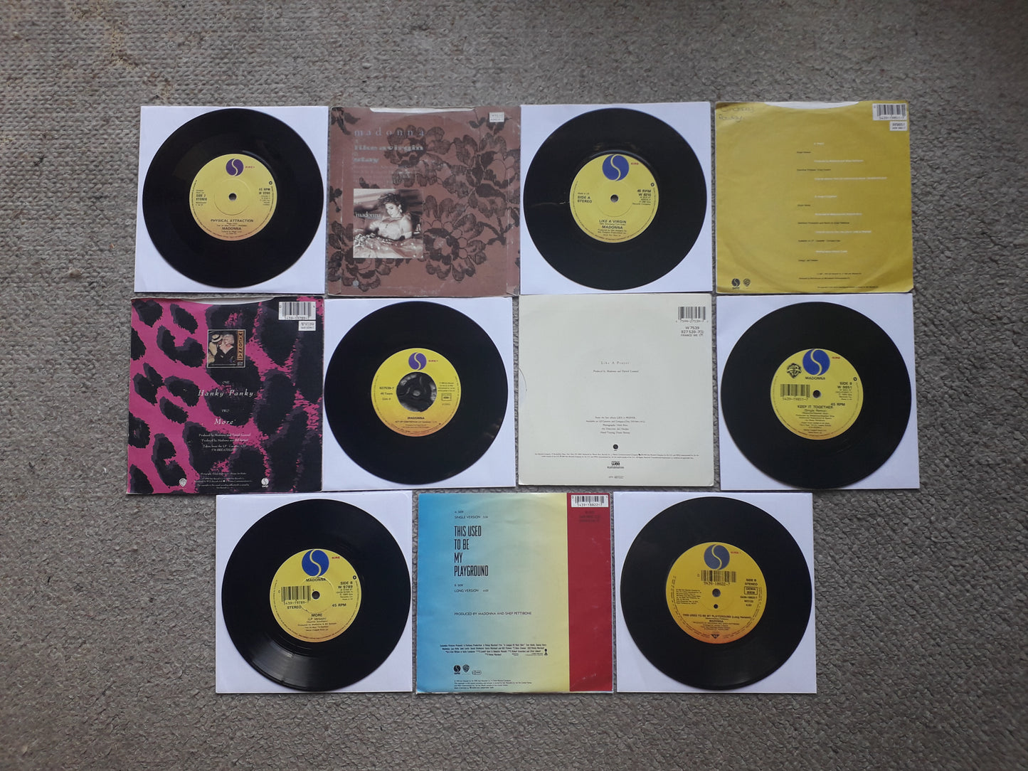 Madonna-7" Singles X6 Borderline/Virgin/Prayer/Vogue/Hanky/Playground