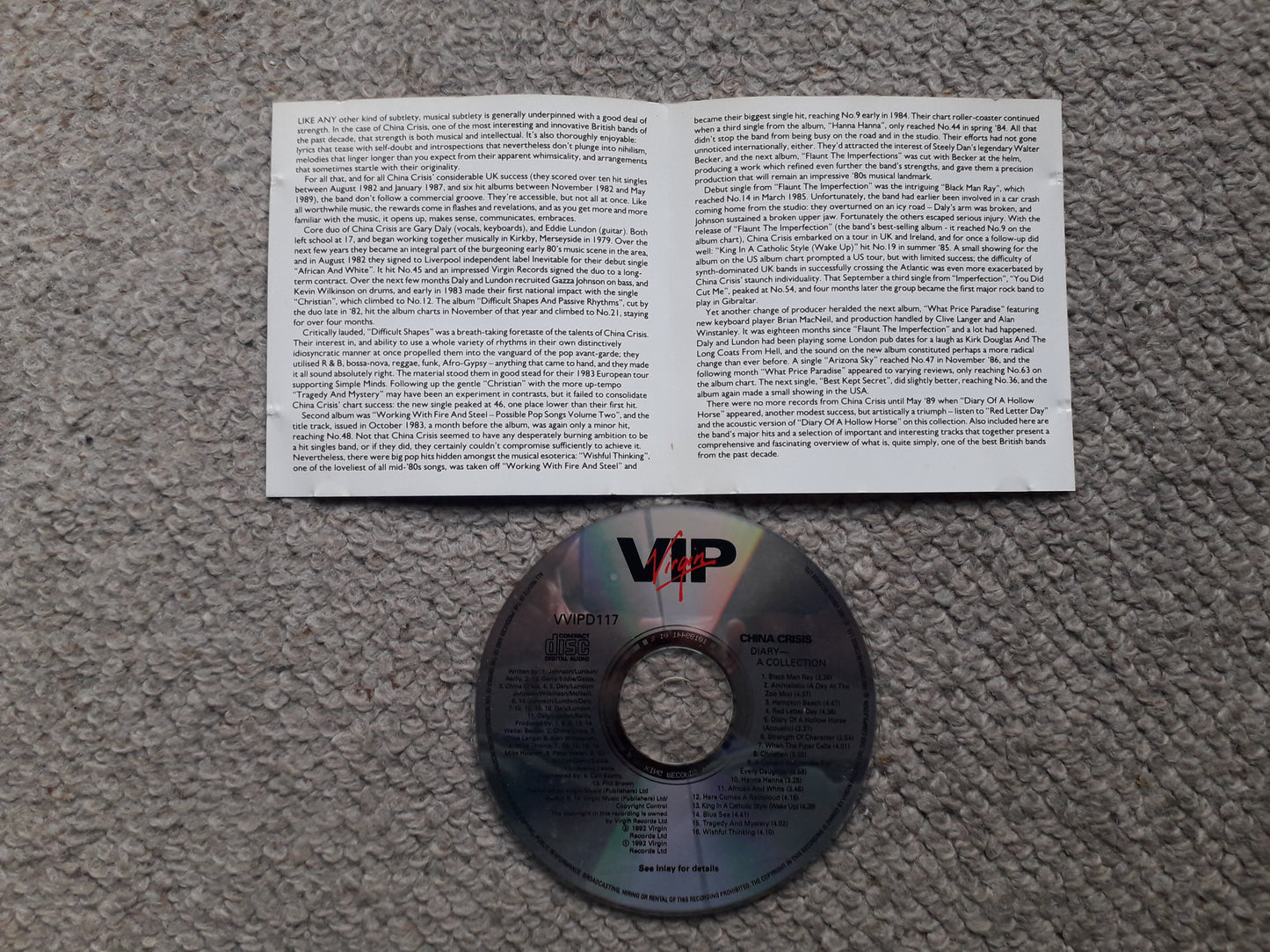 China Crisis-Diary-A Collection CD (VVIPD 117)