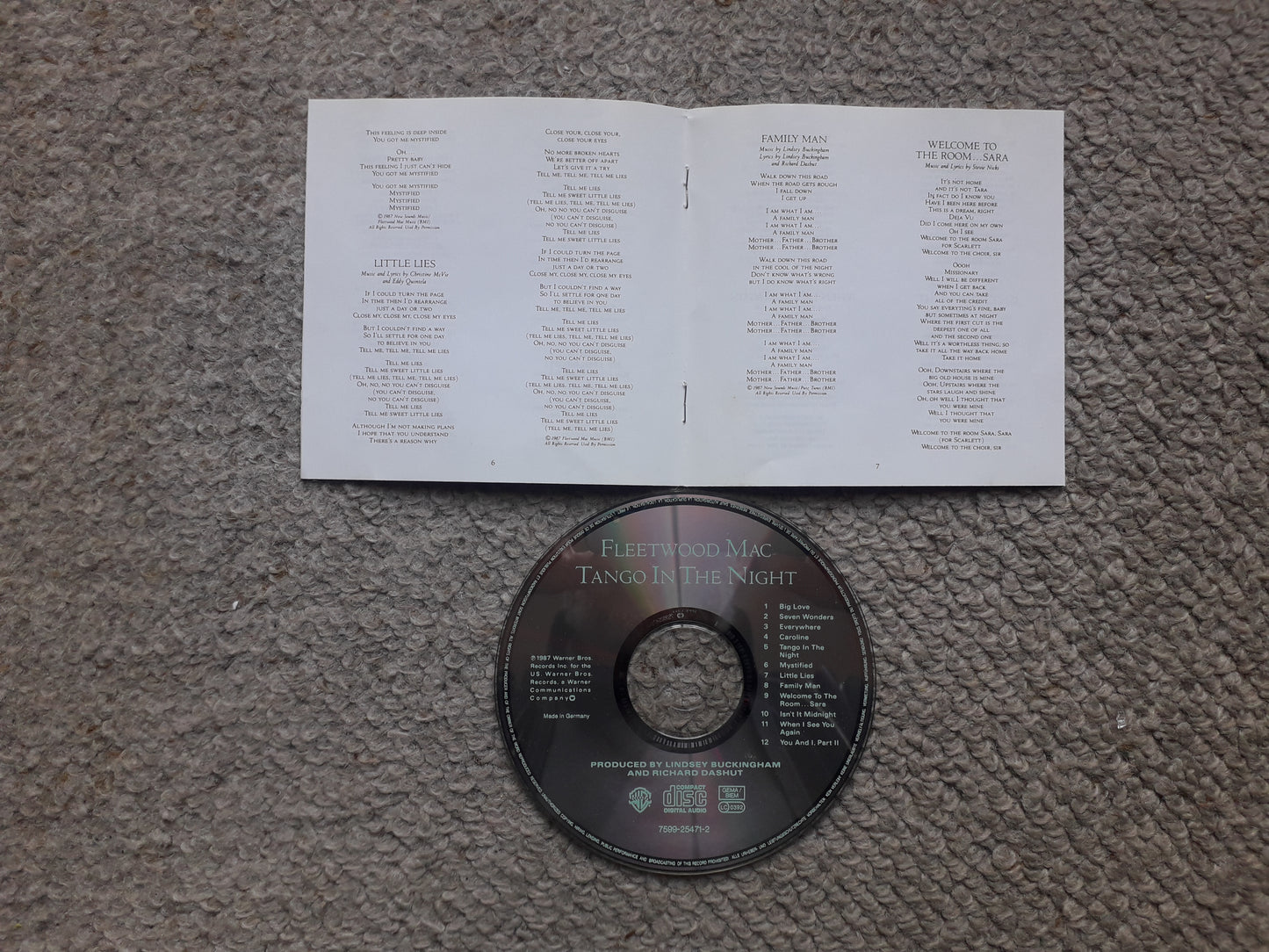 Fleetwood Mac-Tango In The Night CD (7599-25471-2)