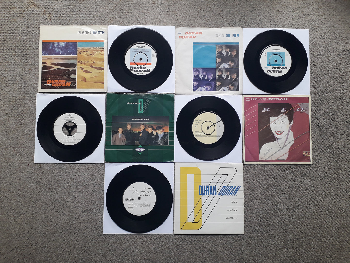 Duran Duran 'Earth/Girls/Rio/Snake/Know 7" X5