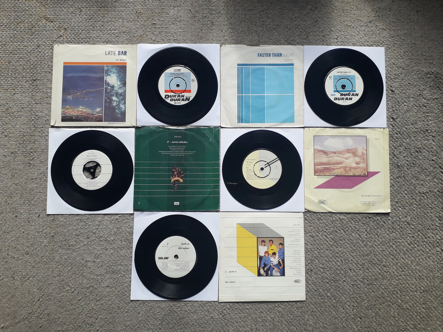 Duran Duran 'Earth/Girls/Rio/Snake/Know 7" X5