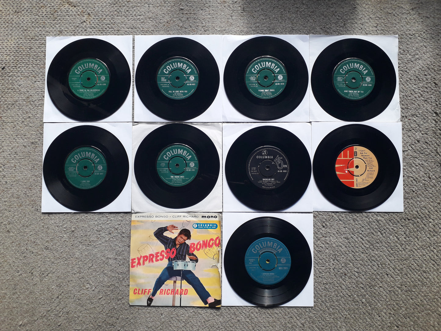 Cliff Richard-7" X9! Widerness/Fall/Tease/Nine/Love/Young/Bachelor/Bongo/Ask'