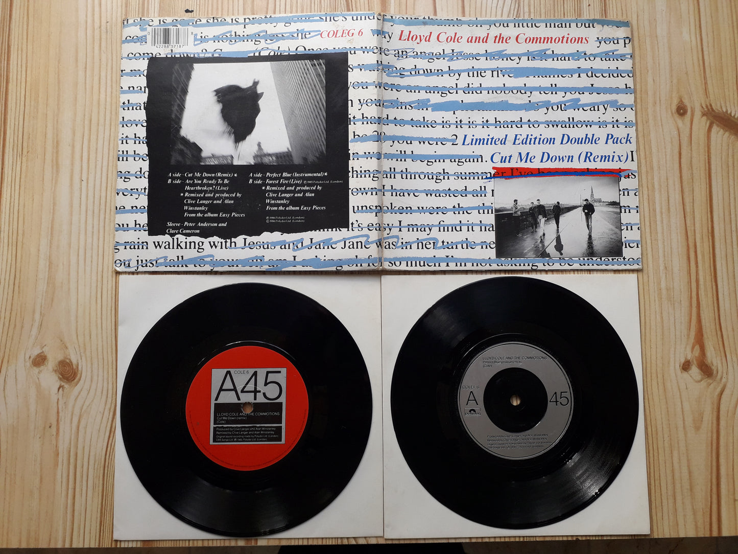 Lloyd Cole & The Commotions-Cut Me Down (Remix) Double 7" Limited Edition (COLEG 6)