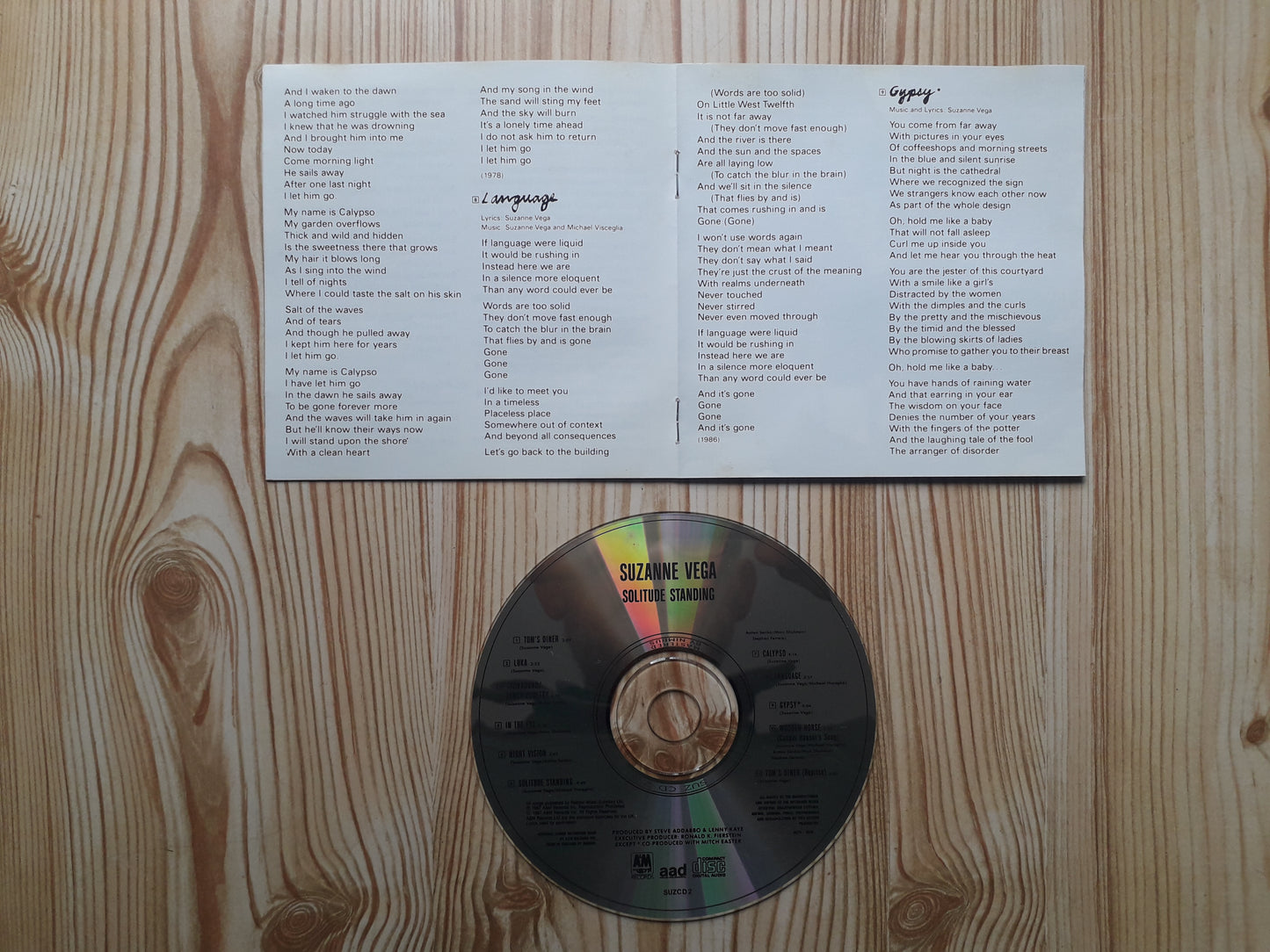 Suzanne Vega-Solitude Standing CD (SUZCD 2)