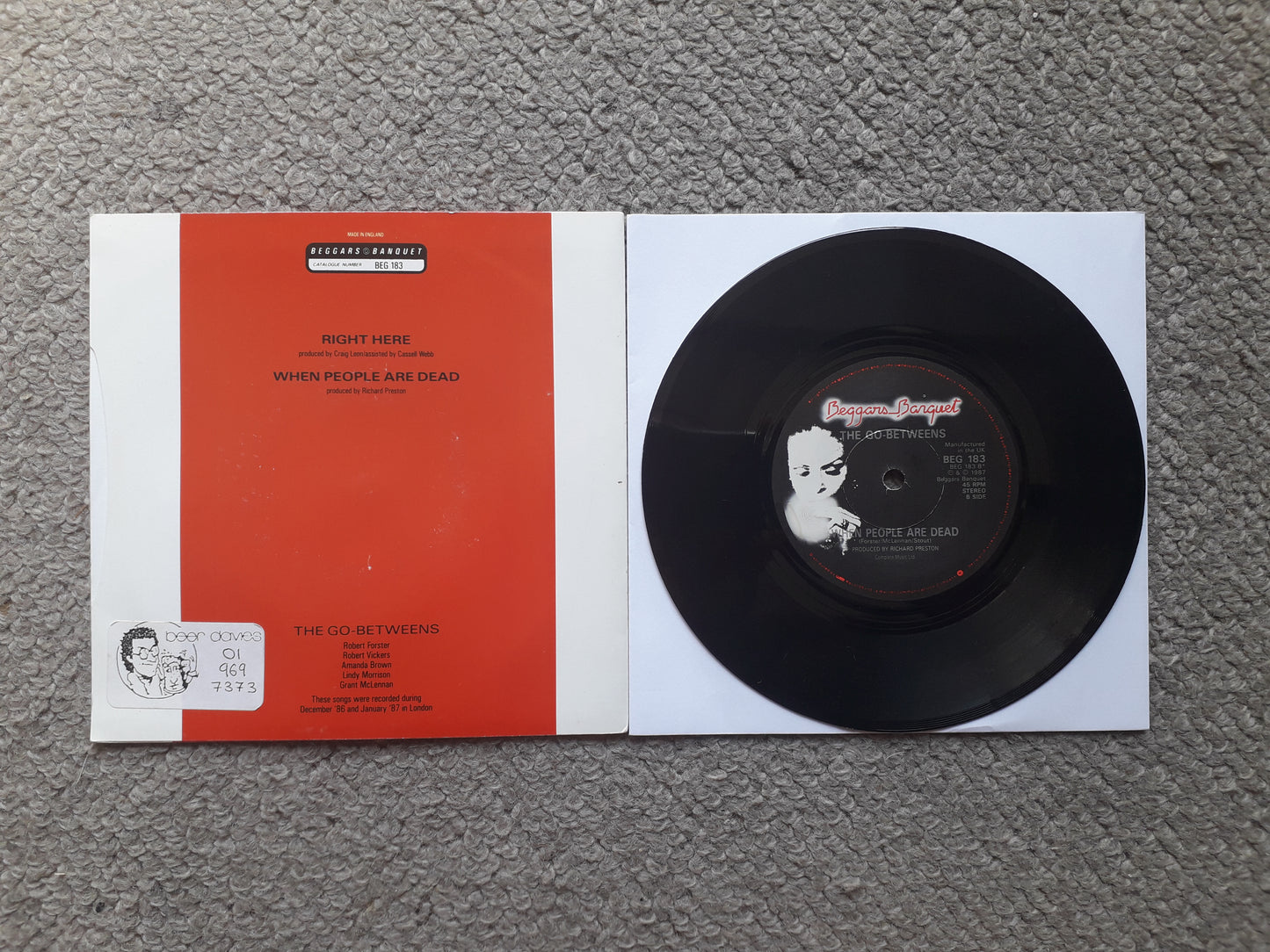 The Go-Betweens-Right Here 7" (BEG 183)
