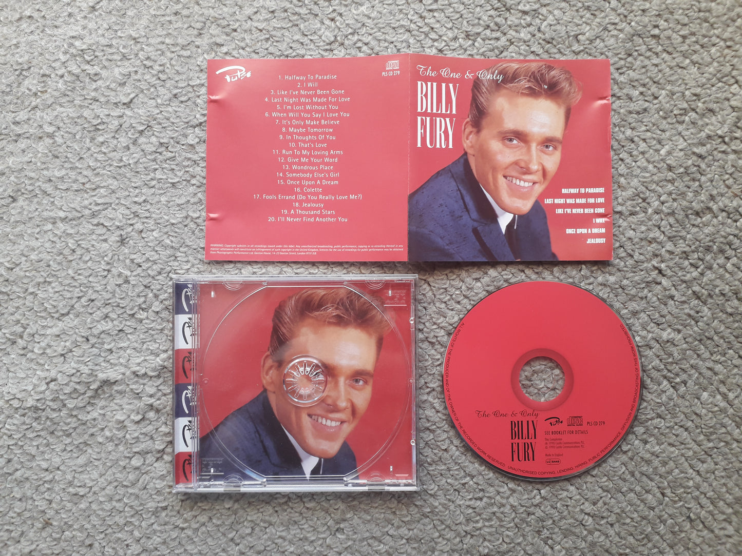 Billy Fury-The One & Only CD (PLS CD 279)
