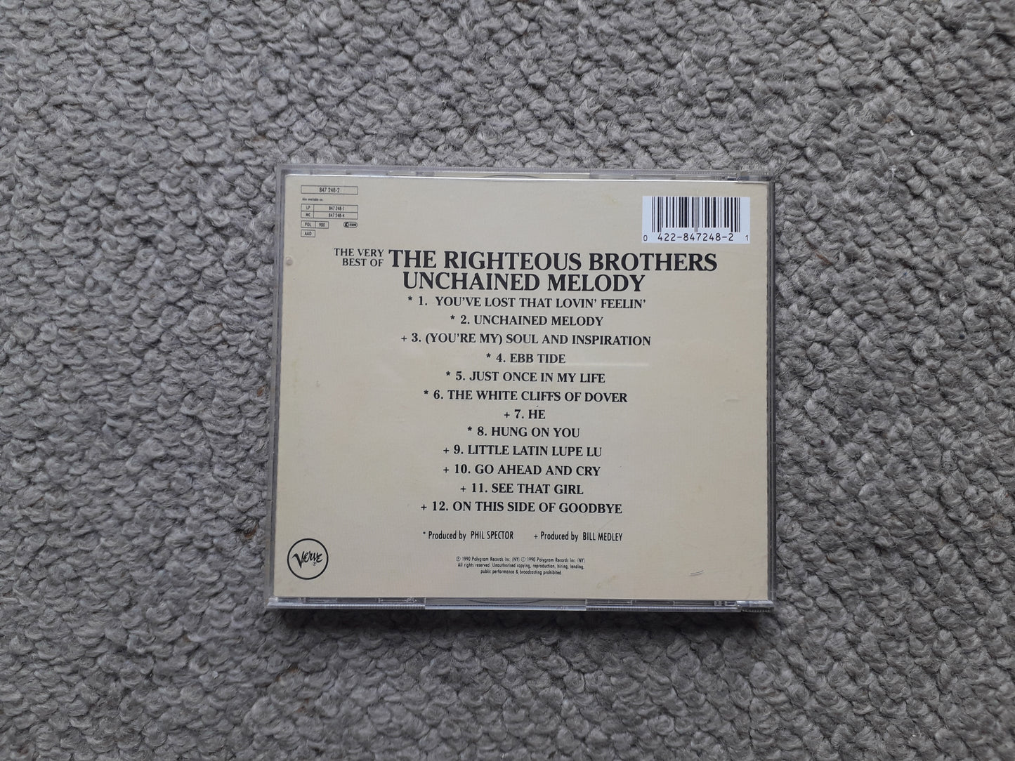 Righteous Brothers – The Very Best Of The Righteous Brothers - Unchained Melody CD (847 248-2)