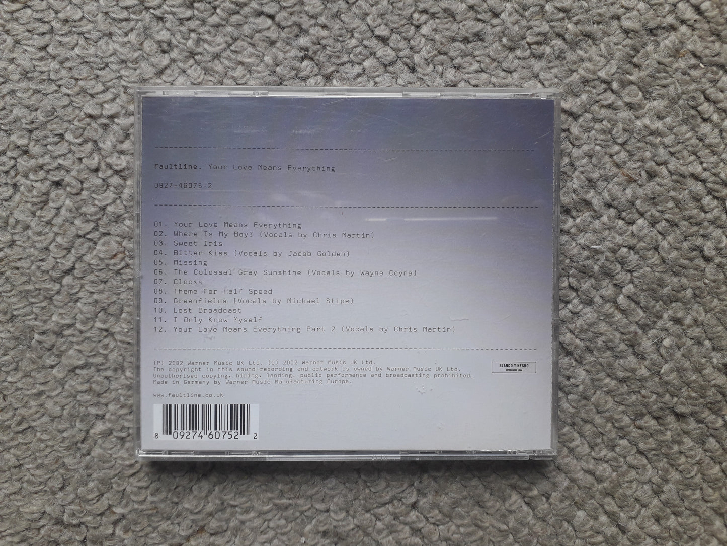 Faultline-Your Love Means Everything CD (0927-46075-2)