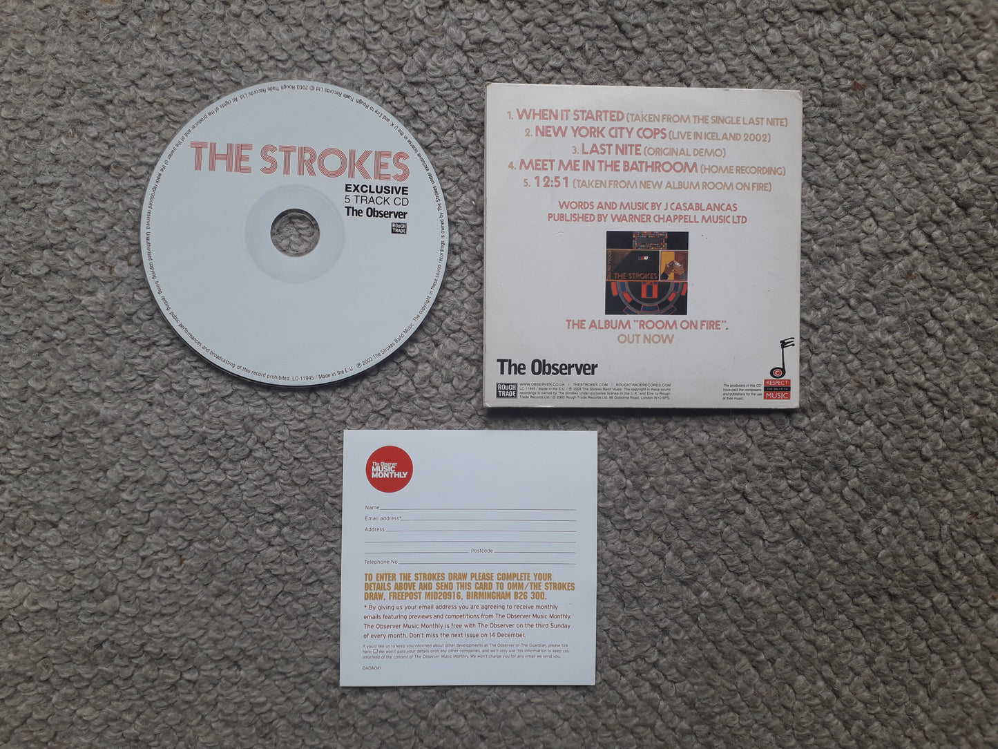 Strokes-Exclusive 5 Track CD (OBST 001)