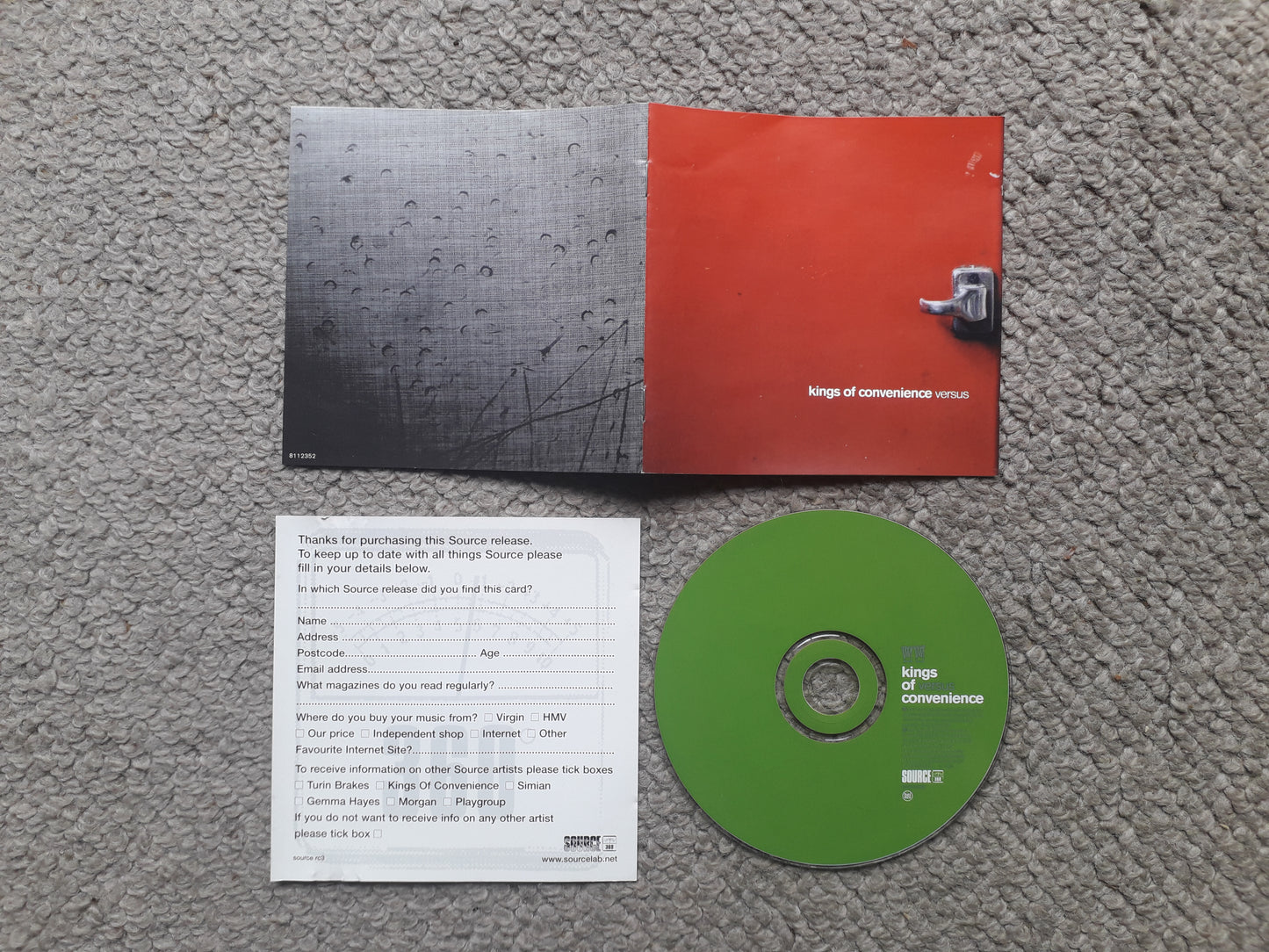 Kings Of Convenience-Versus CD (CDSOUR040)