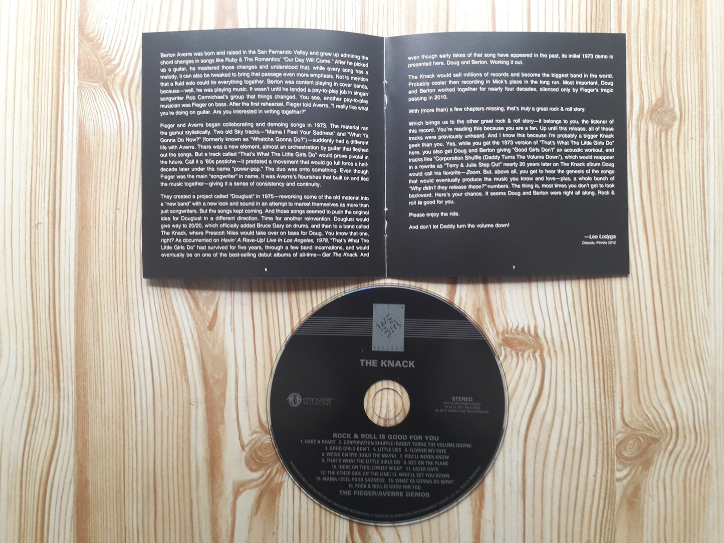 Knack–Rock & Roll Is Good For You: The Fieger/Averre Demos CD (OVCD-39)