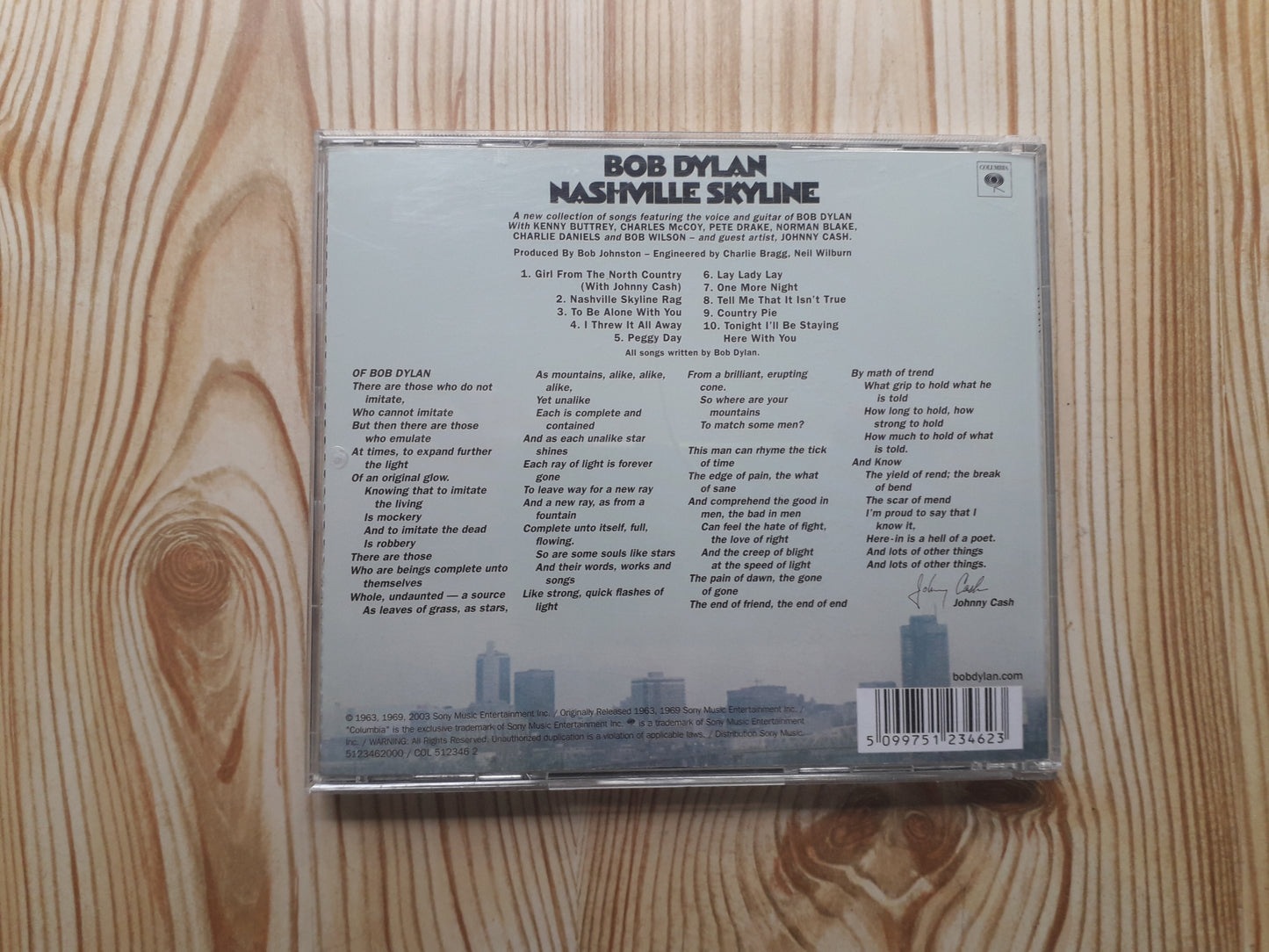 Bob Dylan-Nashville Skyline CD (512346 2)