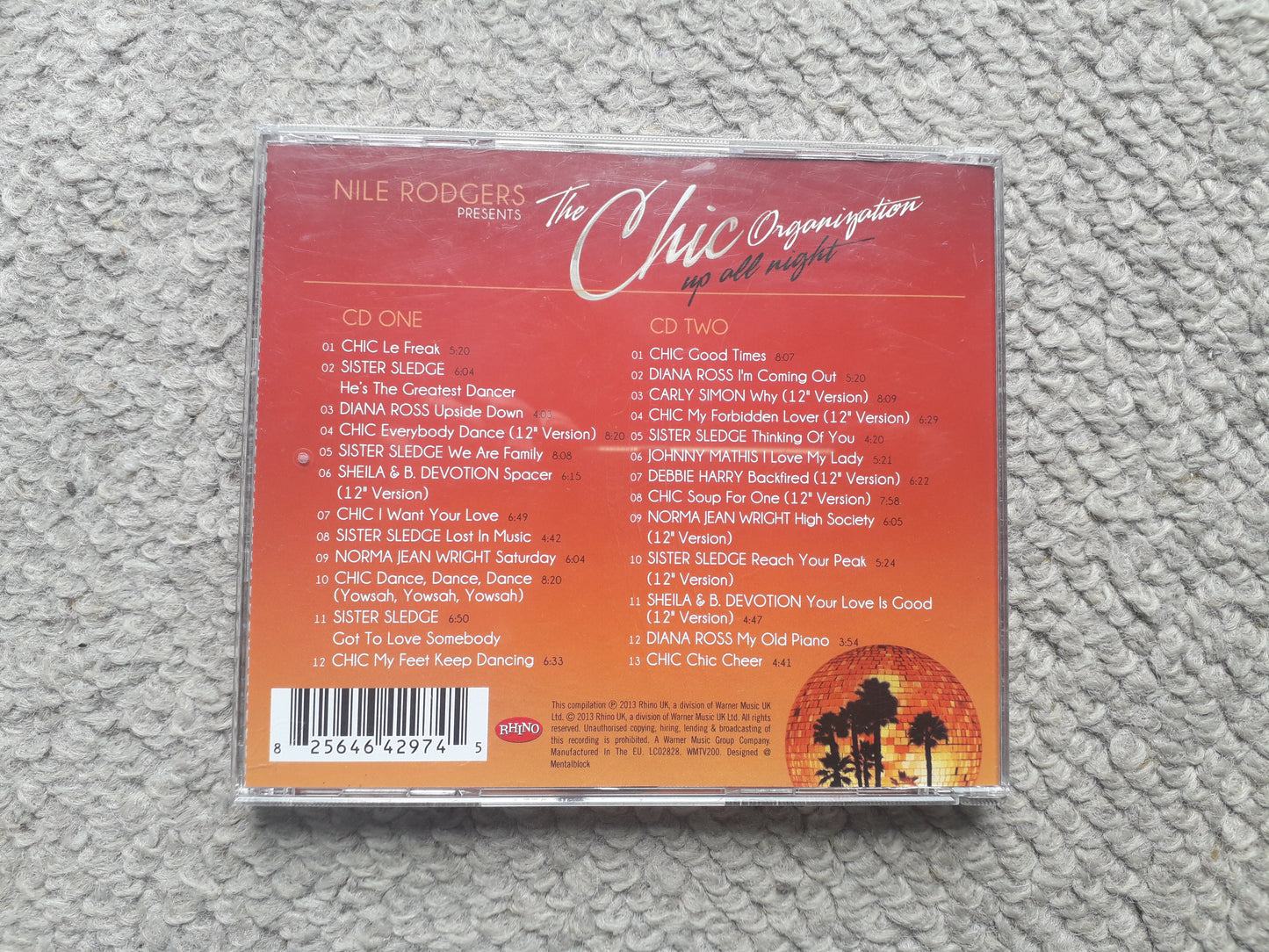 Nile Rodgers Presents The Chic Organization* – Up All Night Dbl CD (WMTV200)