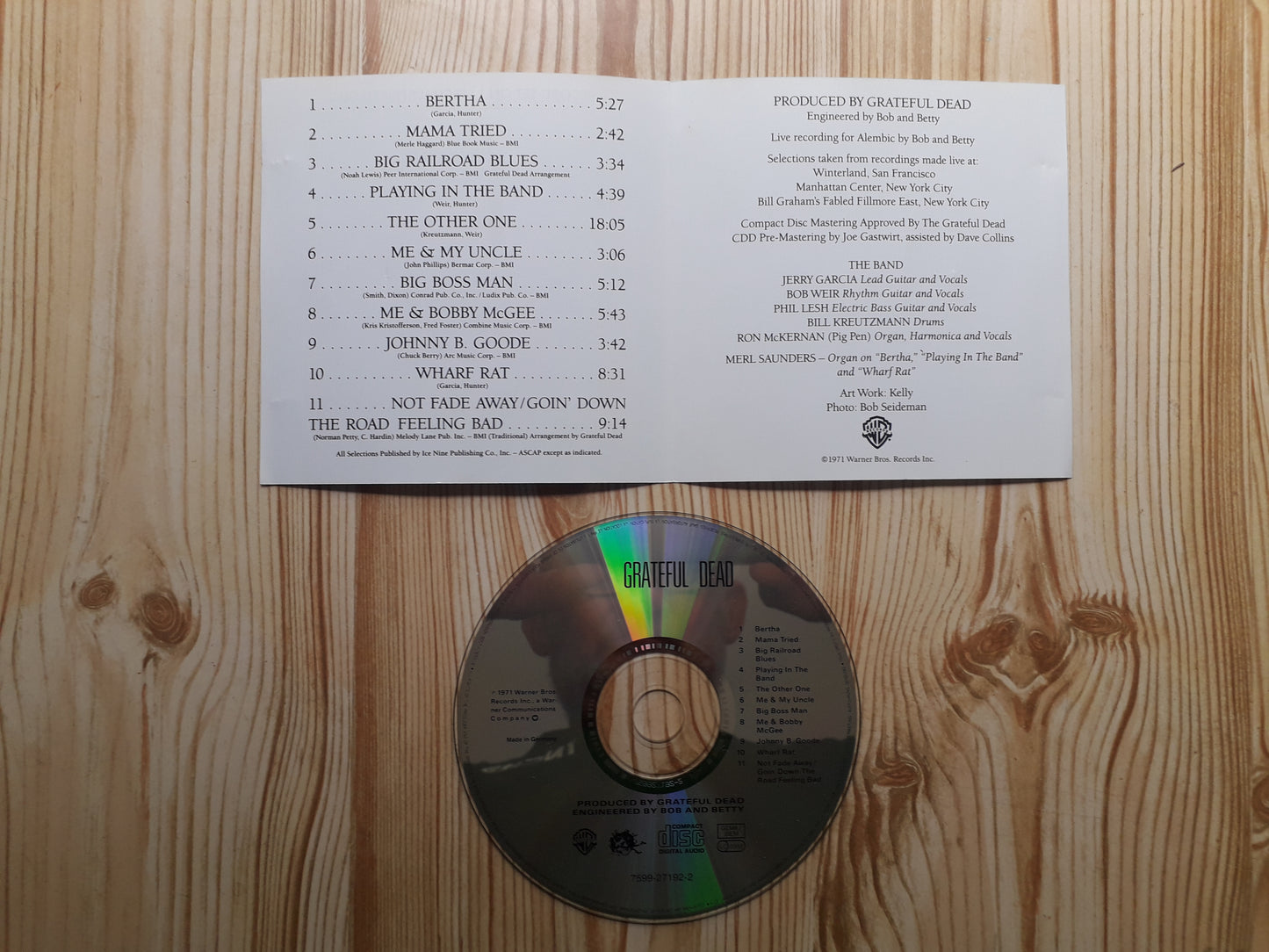 Grateful Dead-Grateful Dead CD (7599-27192-2)