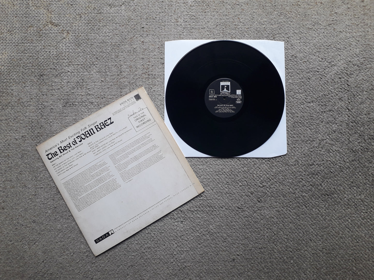 Joan Baez–The Best Of Joan Baez LP (EROS 8075)