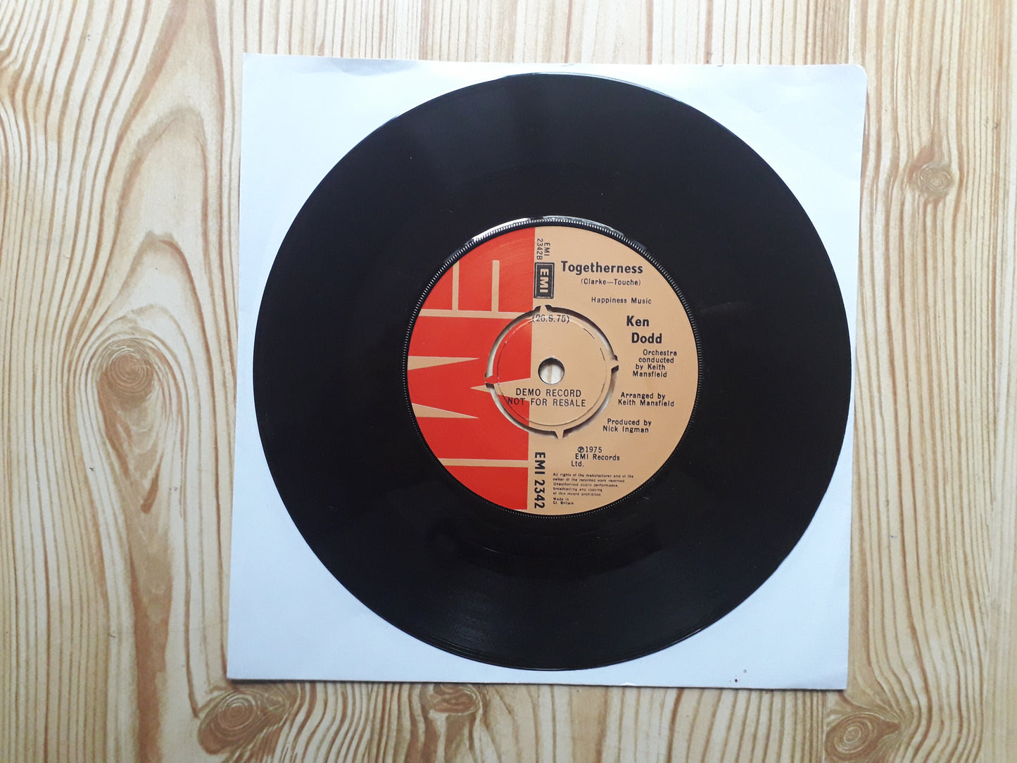 Ken Dodd–Think Of Me (Wherever You Are) 7" Promo (EMI 2342)