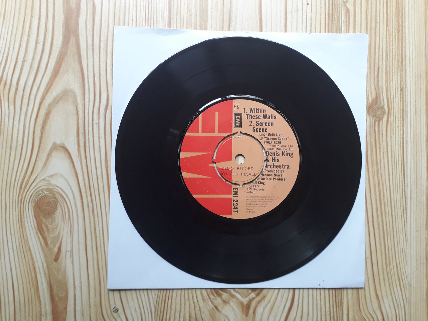 Denis King & His Orchestra*–Galloping Home 7" Promo (EMI 2247)
