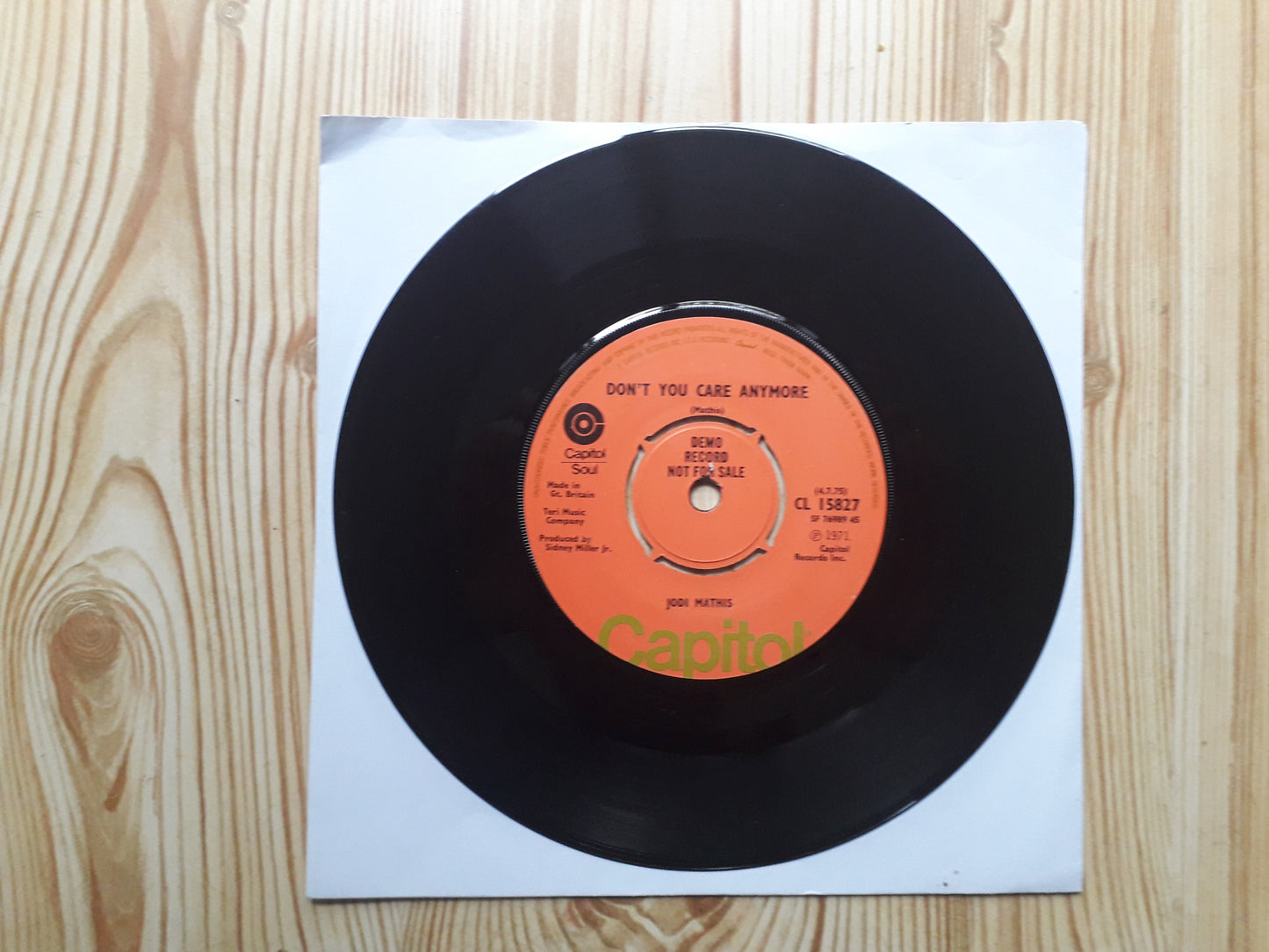 Jodi Mathis–Mama 7" Promo (CL 15827)