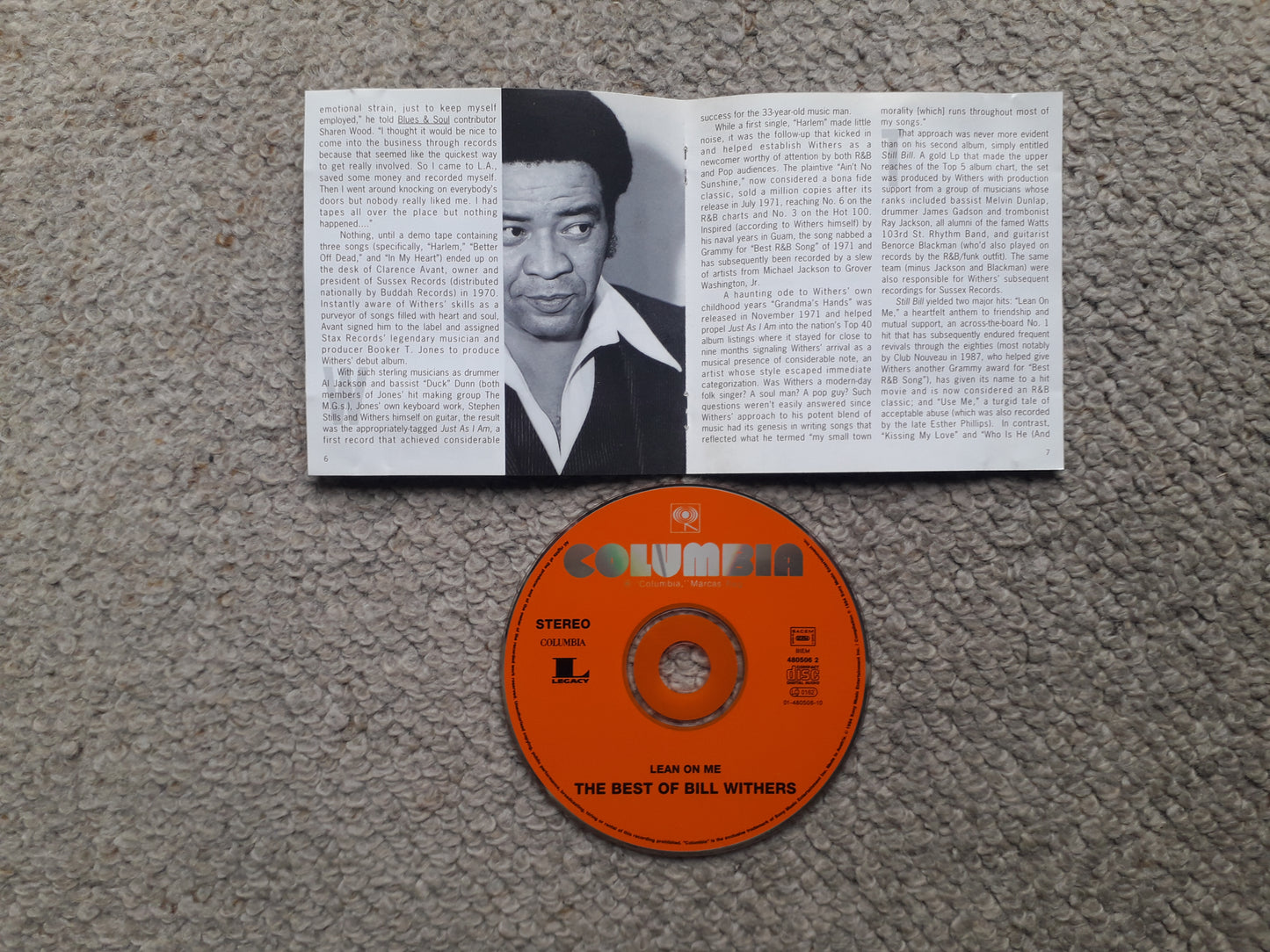 Bill Withers–Lean On Me: The Best Of Bill Withers CD (480506 2)