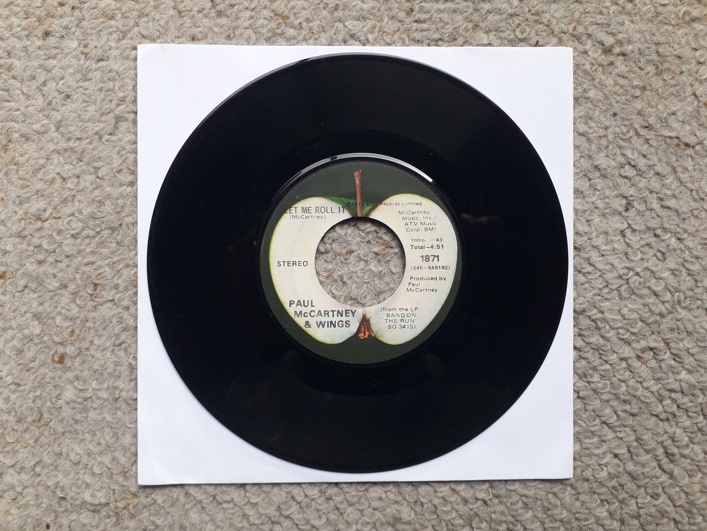 Paul McCartney & Wings-Jet/Let Me Roll It 7" (1871)