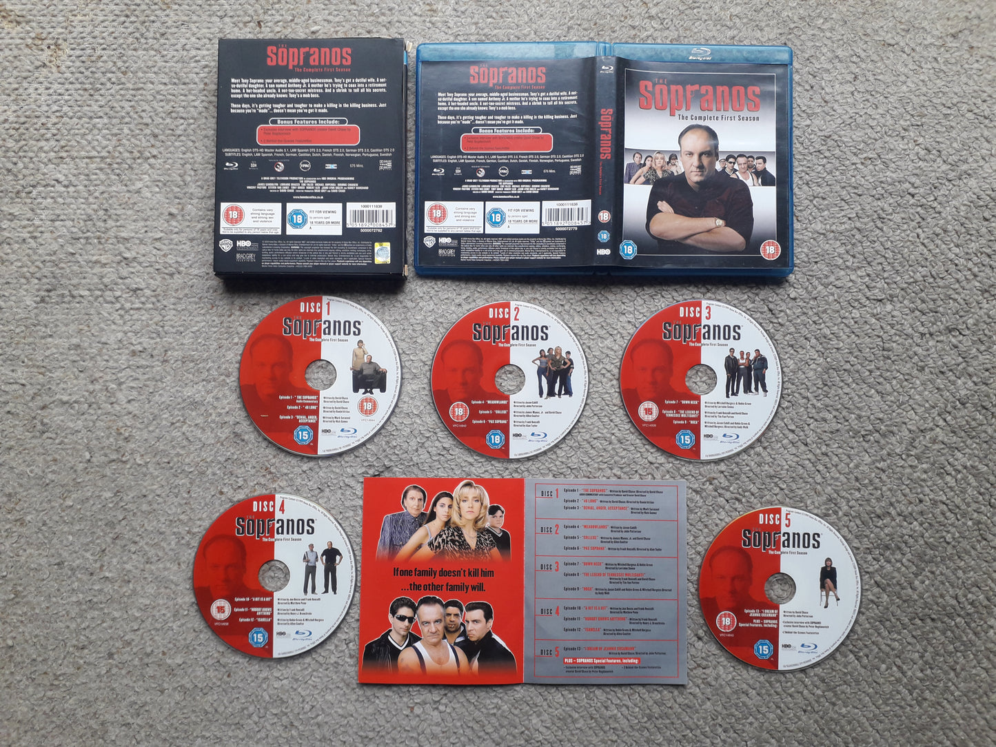 Sopranos The Complete First Series Blu-Ray Five Disc Set
