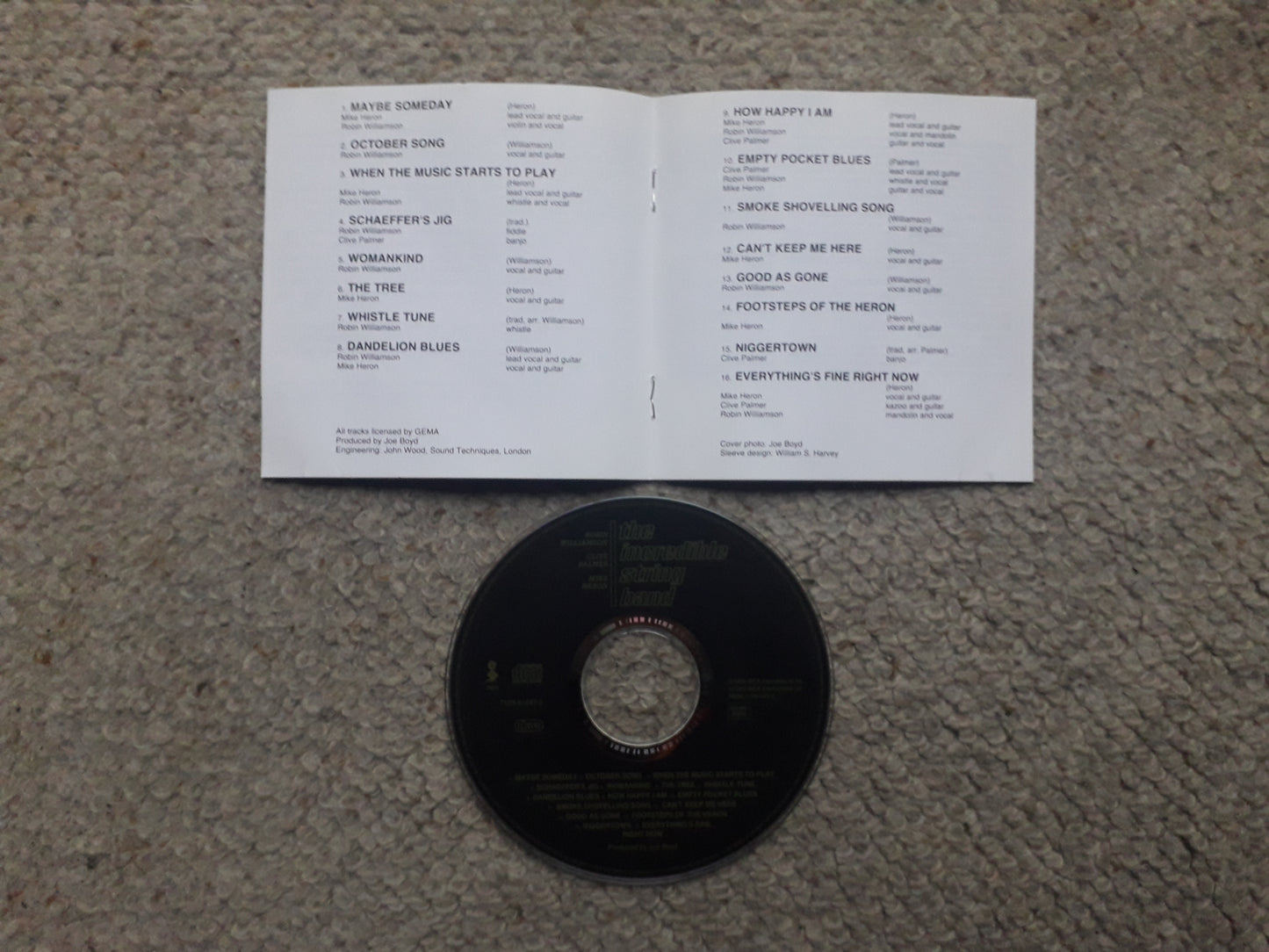 Incredible String Band–The Incredible String Band CD (7559-61547-2)