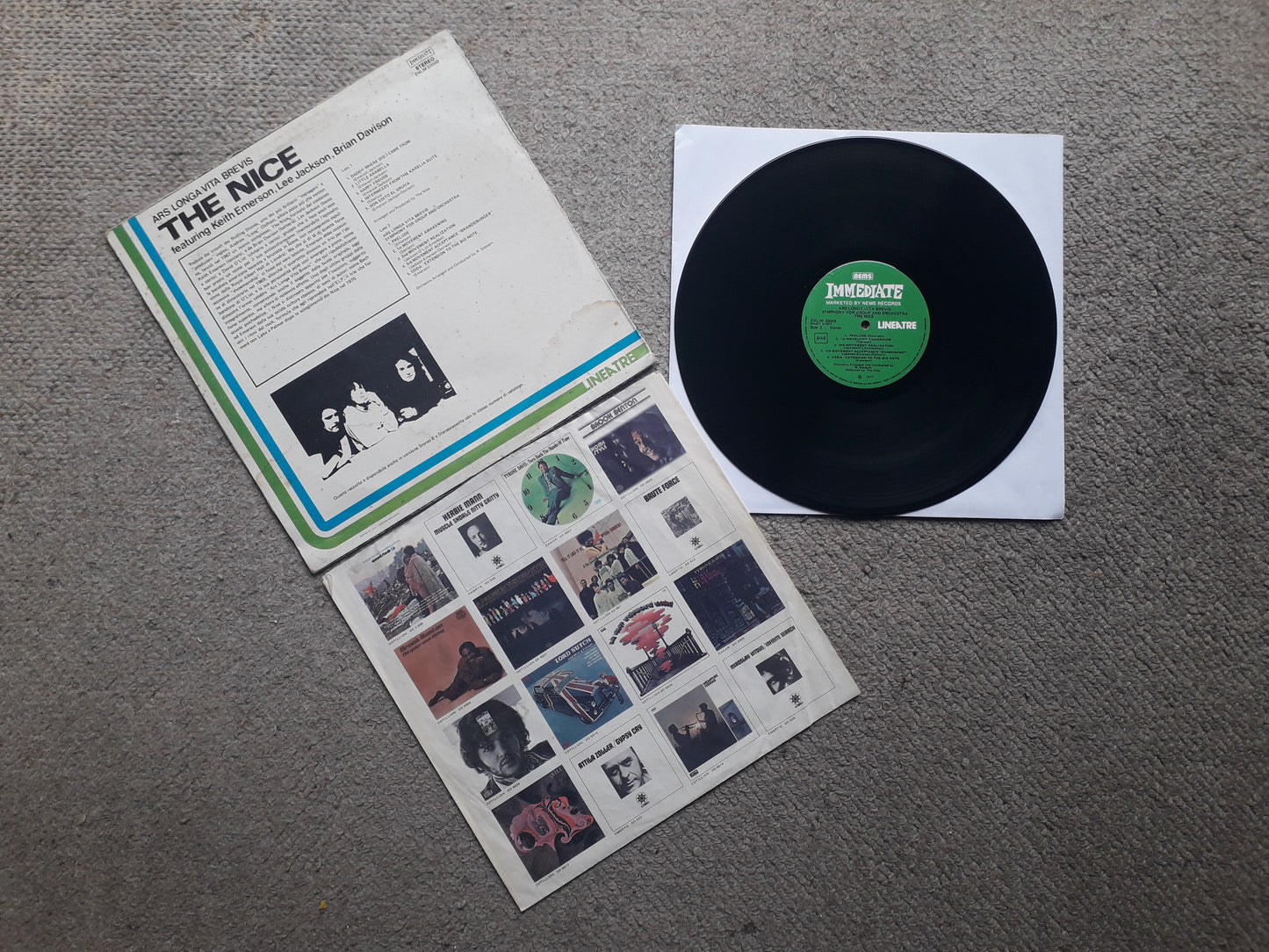 Nice –Ars Longa Vita Brevis LP (ZNLIM 330489) Italian