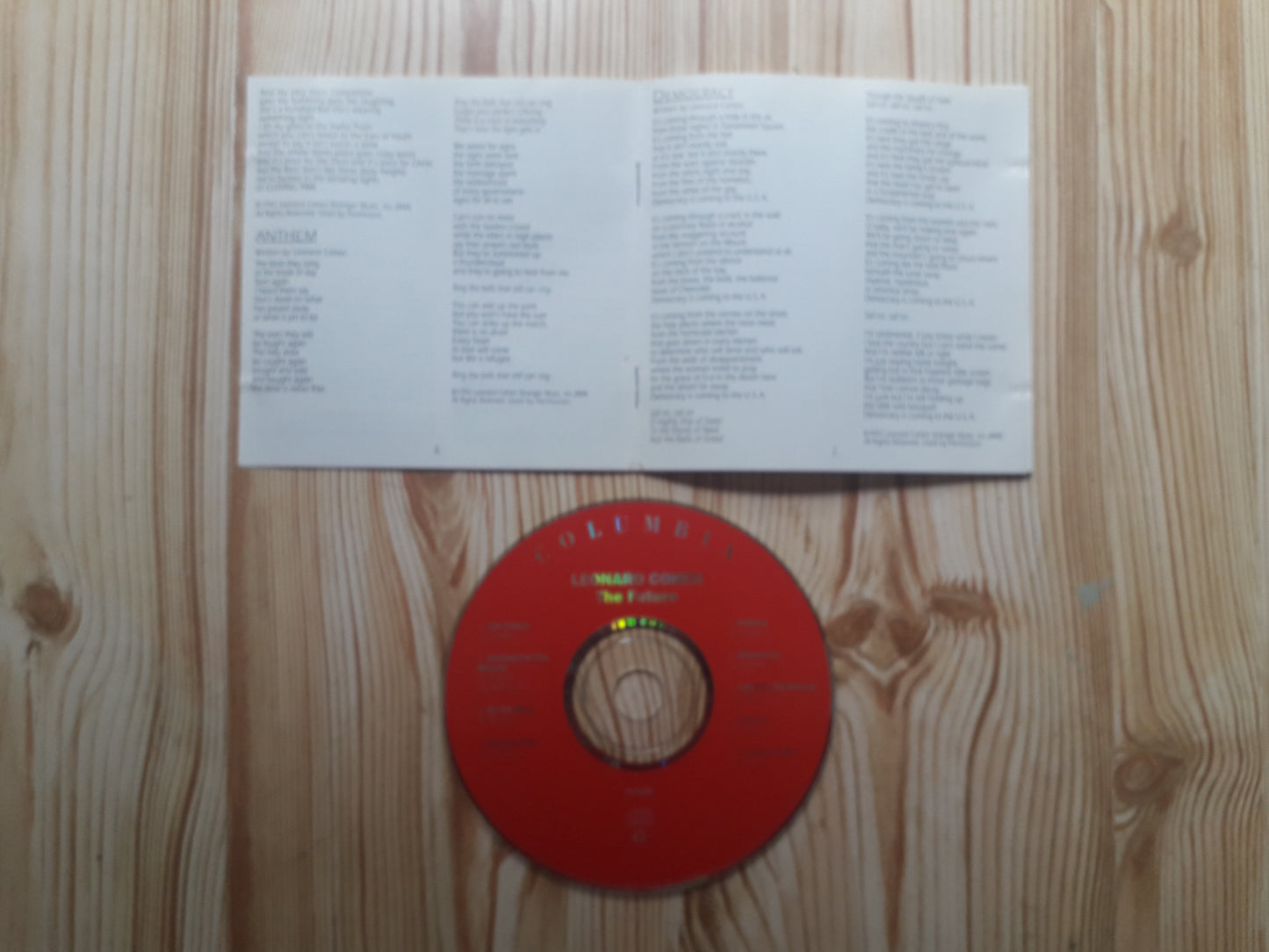 Leonard Cohen-The Future CD (CK 53226)