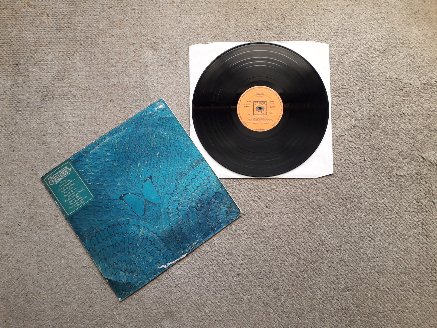 Santana-Borboletta LP (S 69084) metallic foil sleeve with sticker