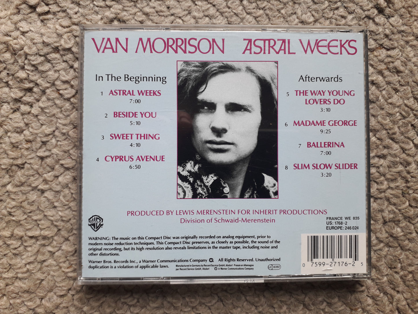 Van Morrison-Astral Weeks CD (7599-27176-2)