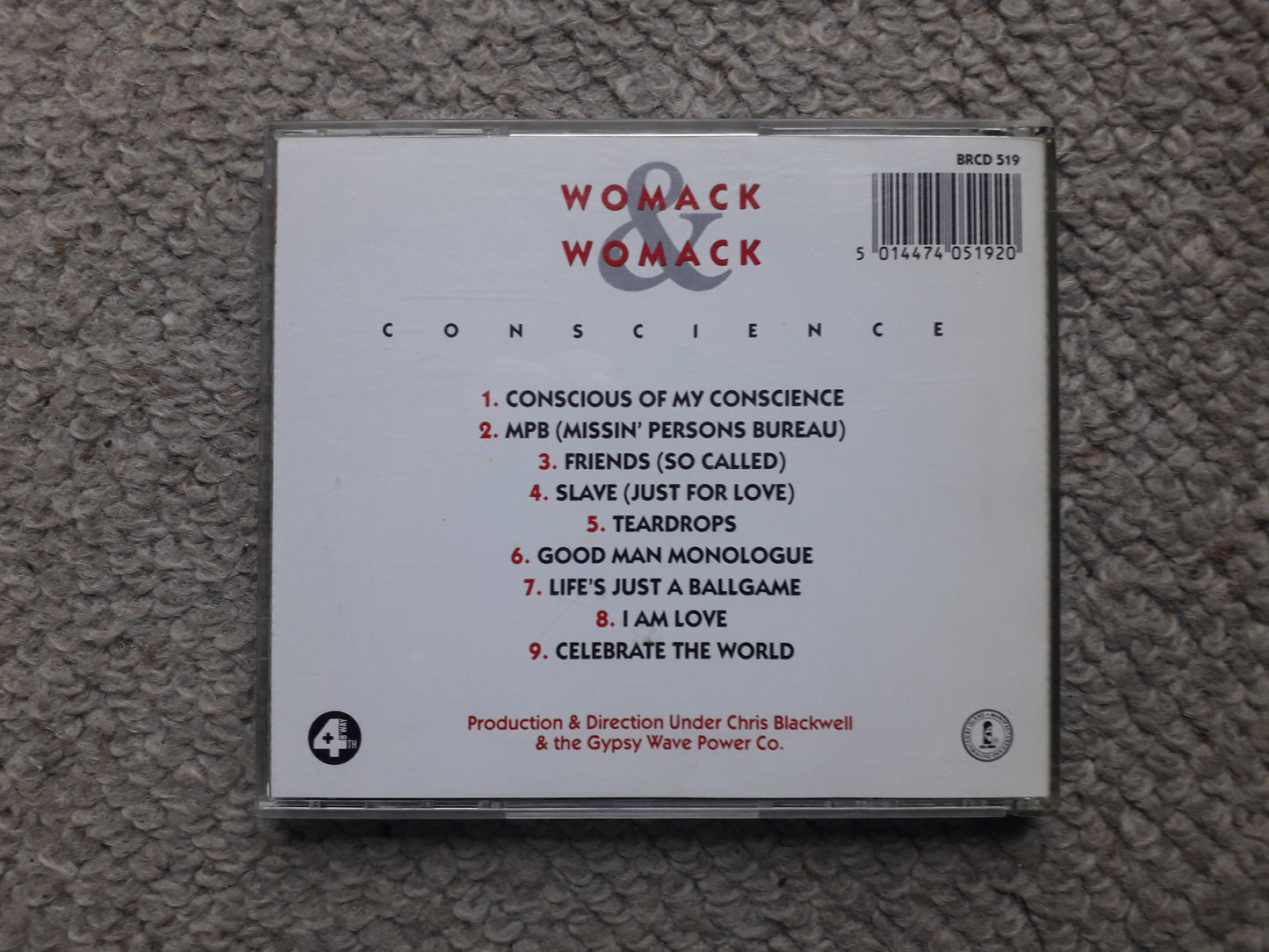 Womack & Womack-Conscience CD (BRCD 519)