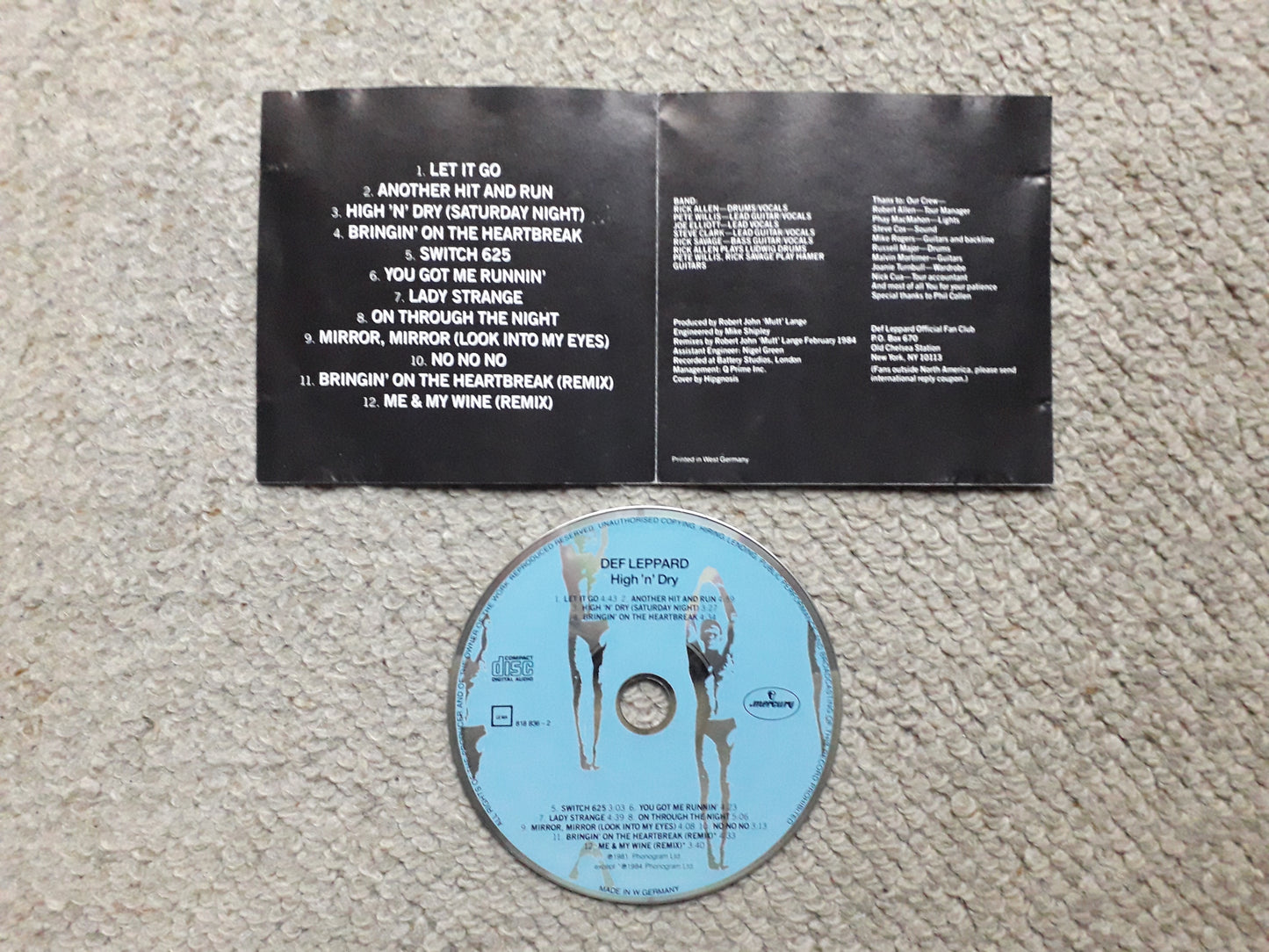 Def Leppard-High 'n' Dry CD (818 836-2)