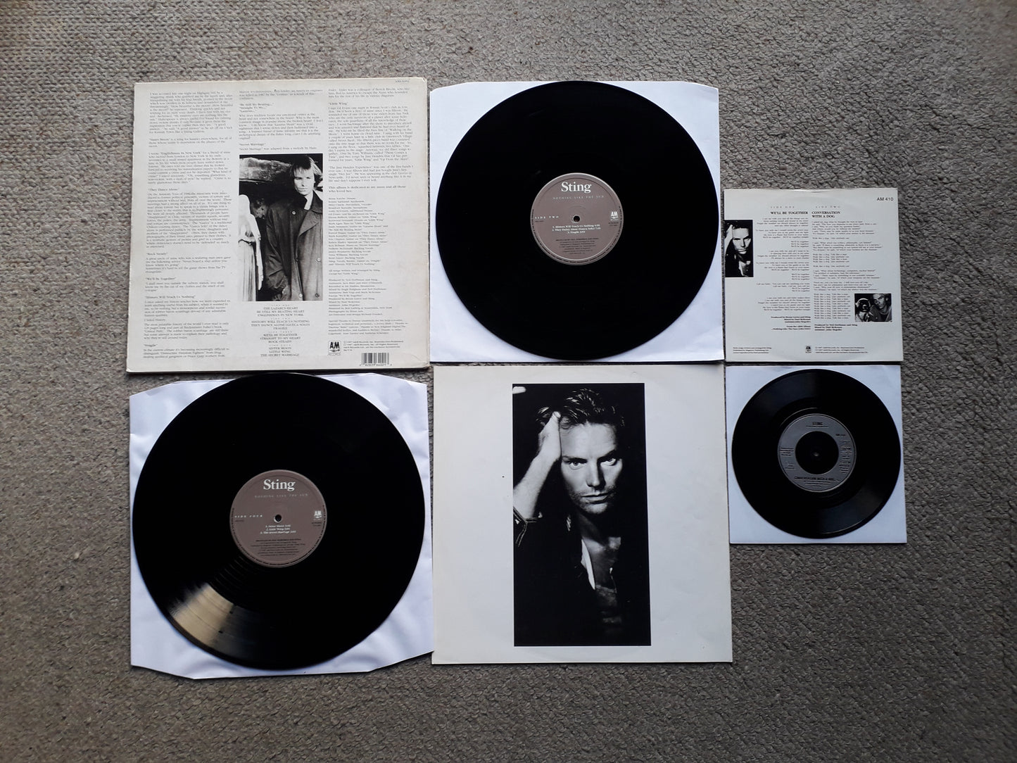 Sting-Nothing Like The Sun Dbl LP (AMA 6402) + We'll Be Together 7" (AM 410)