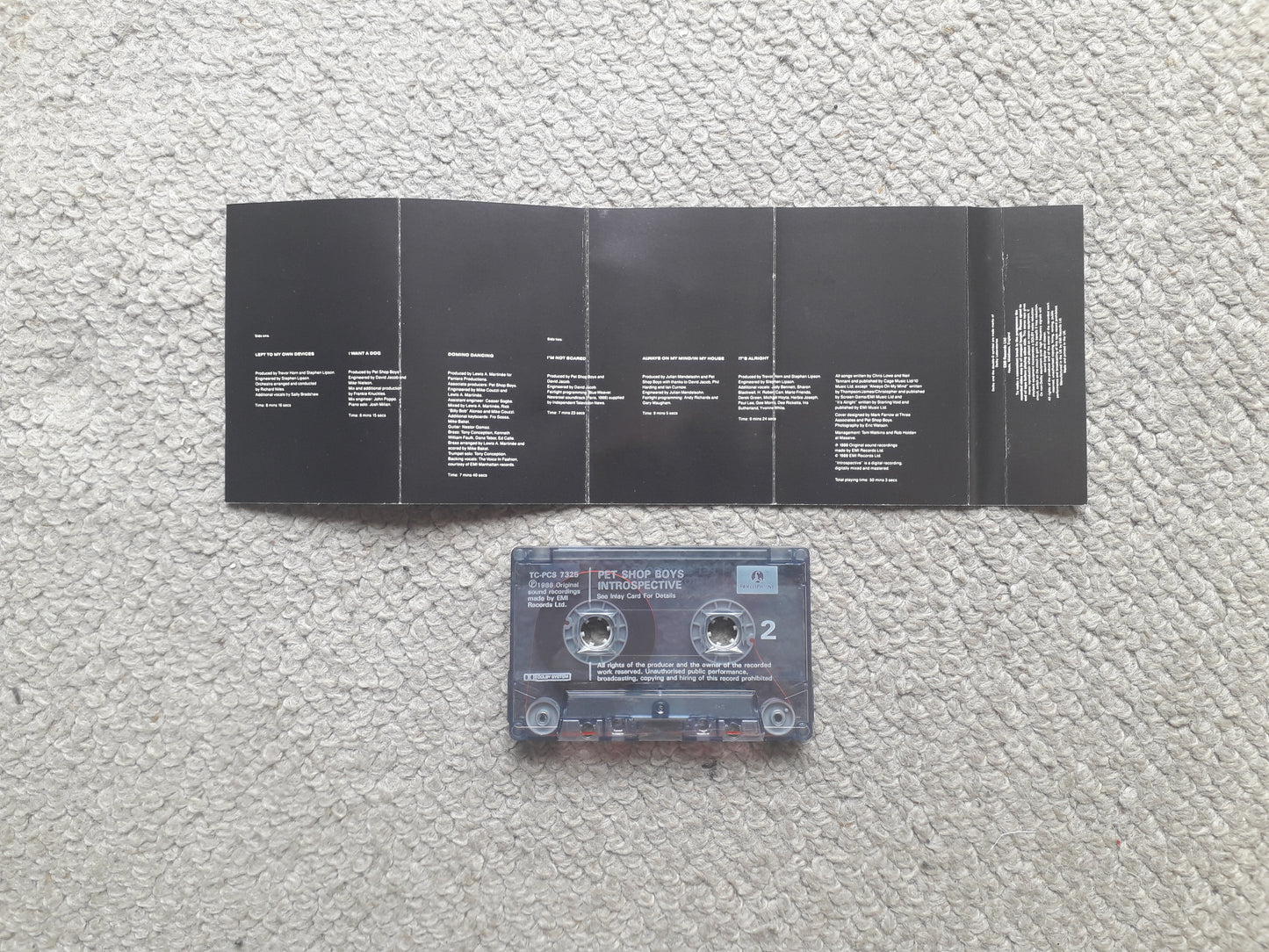 Pet Shop Boys-Introspective Cassette Tape (TCPS 7325)