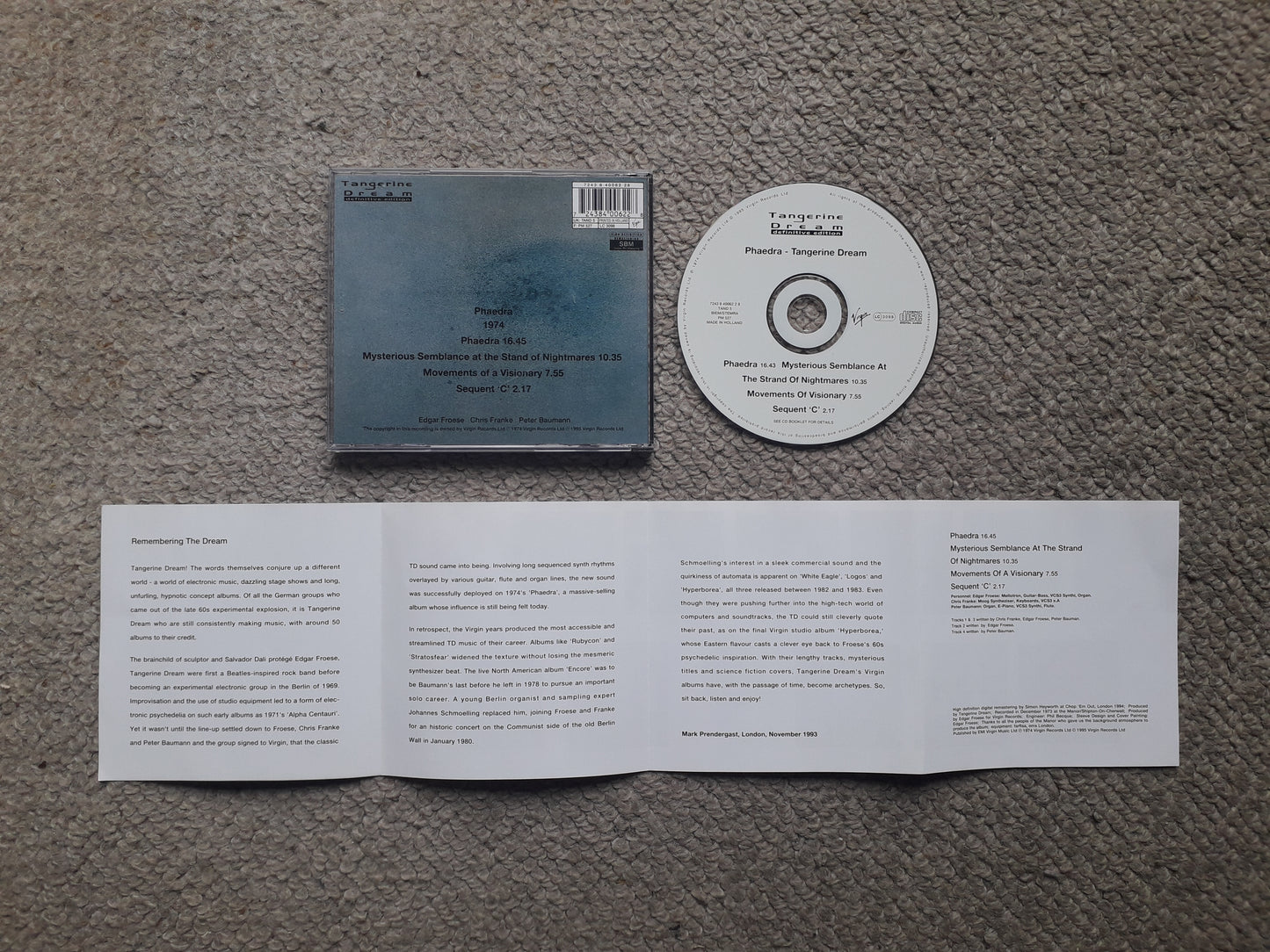 Tangerine Dream-Phaedra CD (TAND 5)