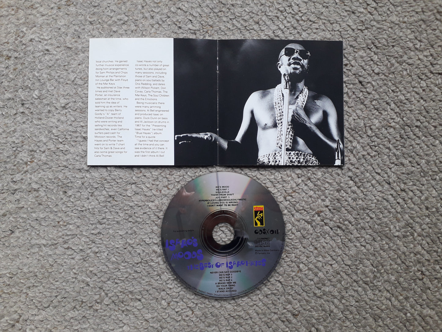 Isaac Hayes-Isaac's Moods, The Best Of Isaac Hayes CD (CDSX 011)