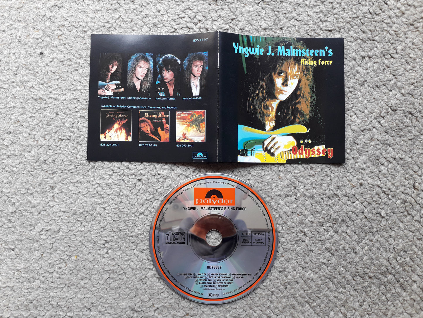 Yngwie J. Malmsteen's Rising Force – Odyssey CD (835 451-2)